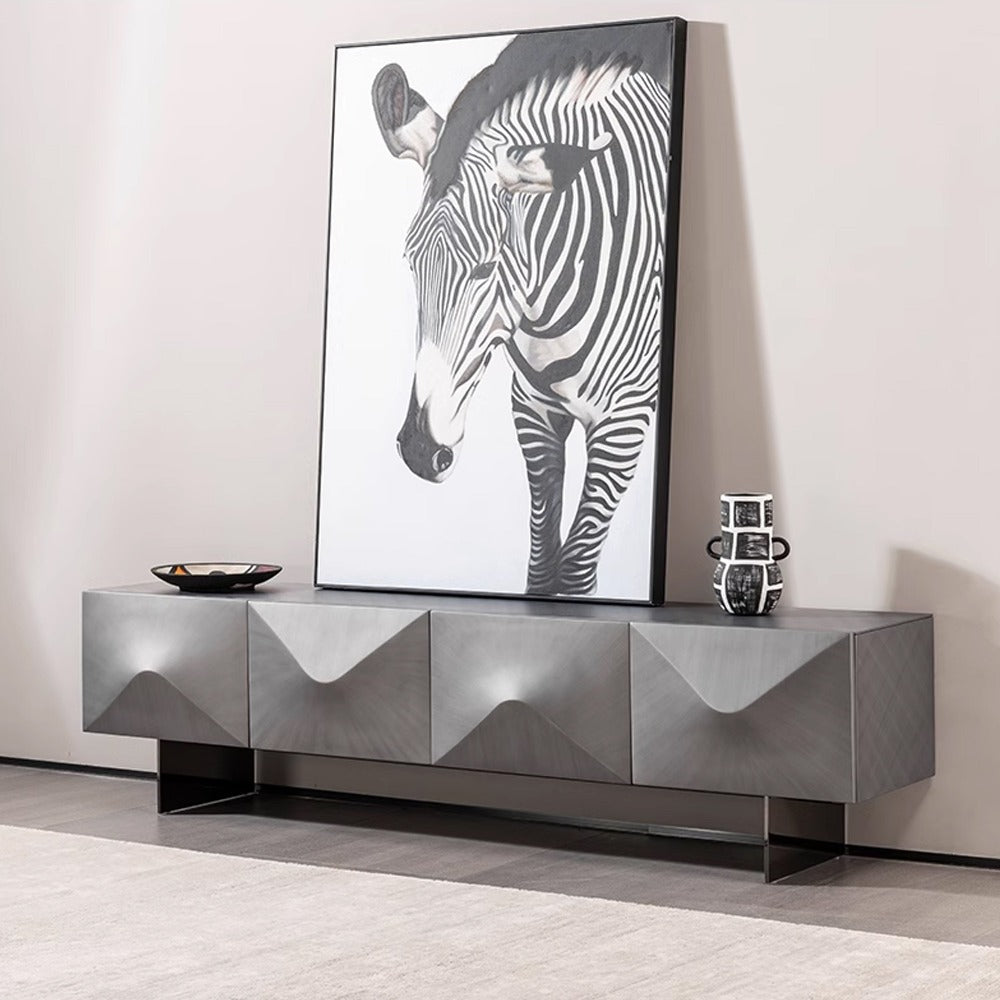 Titanium Black TV Unit IDG-D212 (18015) - Sideboards - ebarza Furniture UAE | Shop Modern Furniture in Abu Dhabi & Dubai - مفروشات ايبازرا في الامارات | تسوق اثاث عصري وديكورات مميزة في دبي وابوظبي