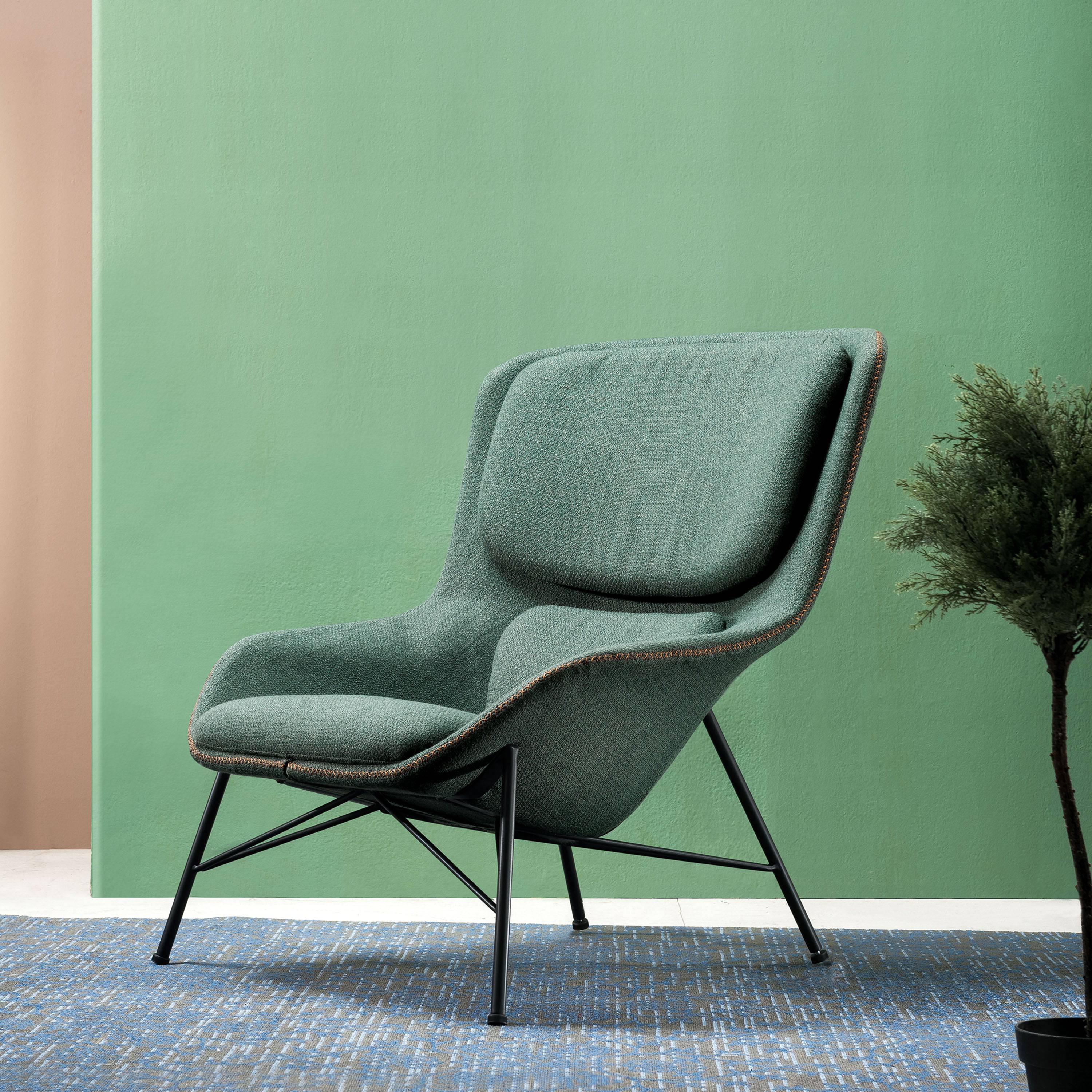 Uppsala Lounge Chair LC051-Green -  Lounge Chairs - ebarza Furniture UAE | Shop Modern Furniture in Abu Dhabi & Dubai - مفروشات ايبازرا في الامارات | تسوق اثاث عصري وديكورات مميزة في دبي وابوظبي