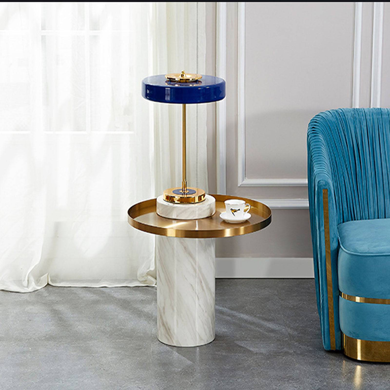 Display Item - Upsalla Solid Marble Side Table TG-260-Nakheel - DISPLAY ITEM - ebarza Furniture UAE | Shop Modern Furniture in Abu Dhabi & Dubai - مفروشات ايبازرا في الامارات | تسوق اثاث عصري وديكورات مميزة في دبي وابوظبي