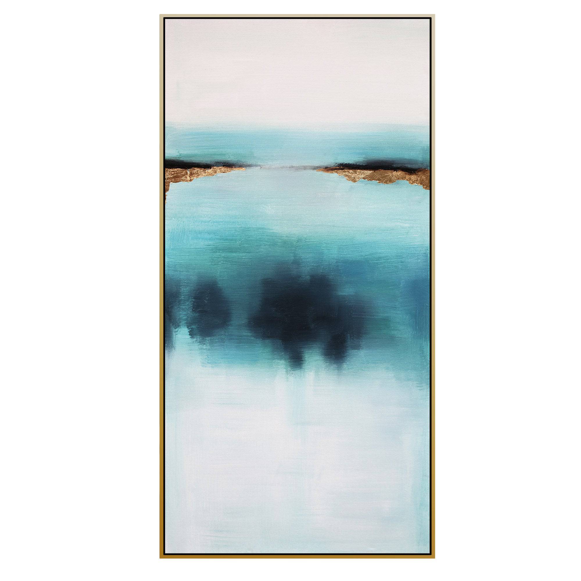Upside Lake Hand Painted Art Painting With Frame 160X80 Cm Soap0062 -  Paintings - ebarza Furniture UAE | Shop Modern Furniture in Abu Dhabi & Dubai - مفروشات ايبازرا في الامارات | تسوق اثاث عصري وديكورات مميزة في دبي وابوظبي