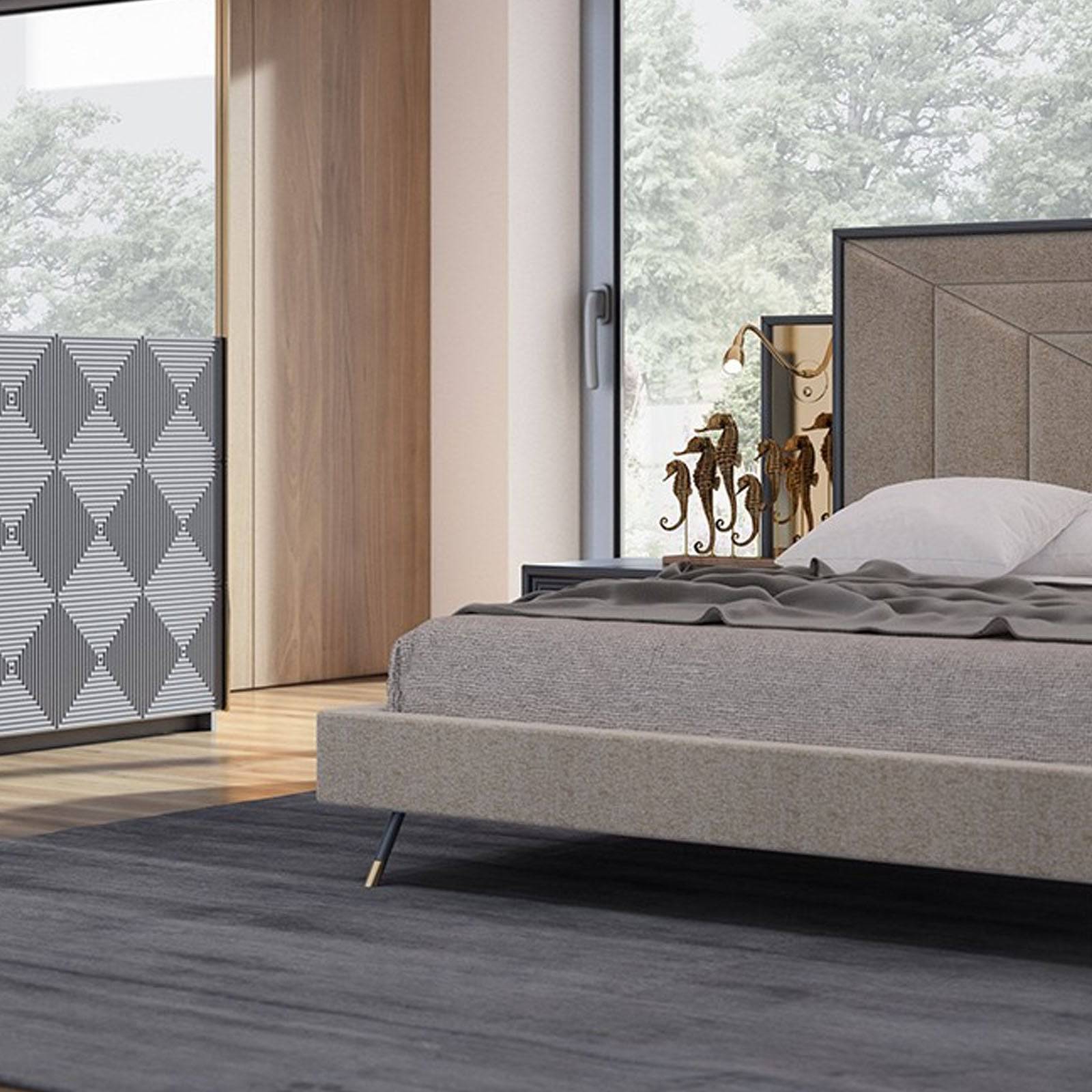 Vela Bedstead Vela009-G-Bedstead - Bedsteads - ebarza Furniture UAE | Shop Modern Furniture in Abu Dhabi & Dubai - مفروشات ايبازرا في الامارات | تسوق اثاث عصري وديكورات مميزة في دبي وابوظبي