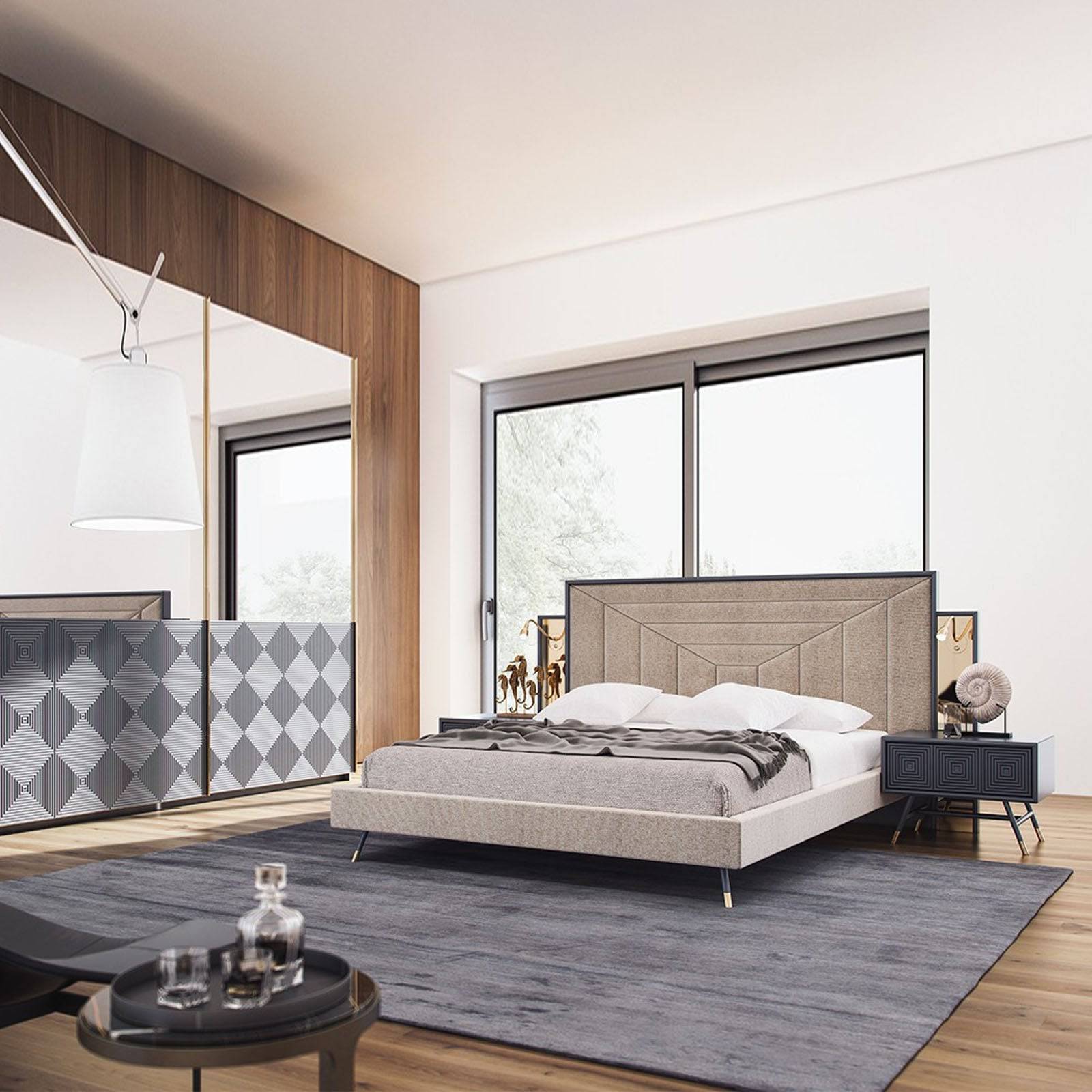 Vela Dresser & Mirror Vela009-G-Dresser+Mirror - Dressers and Mirrors - ebarza Furniture UAE | Shop Modern Furniture in Abu Dhabi & Dubai - مفروشات ايبازرا في الامارات | تسوق اثاث عصري وديكورات مميزة في دبي وابوظبي