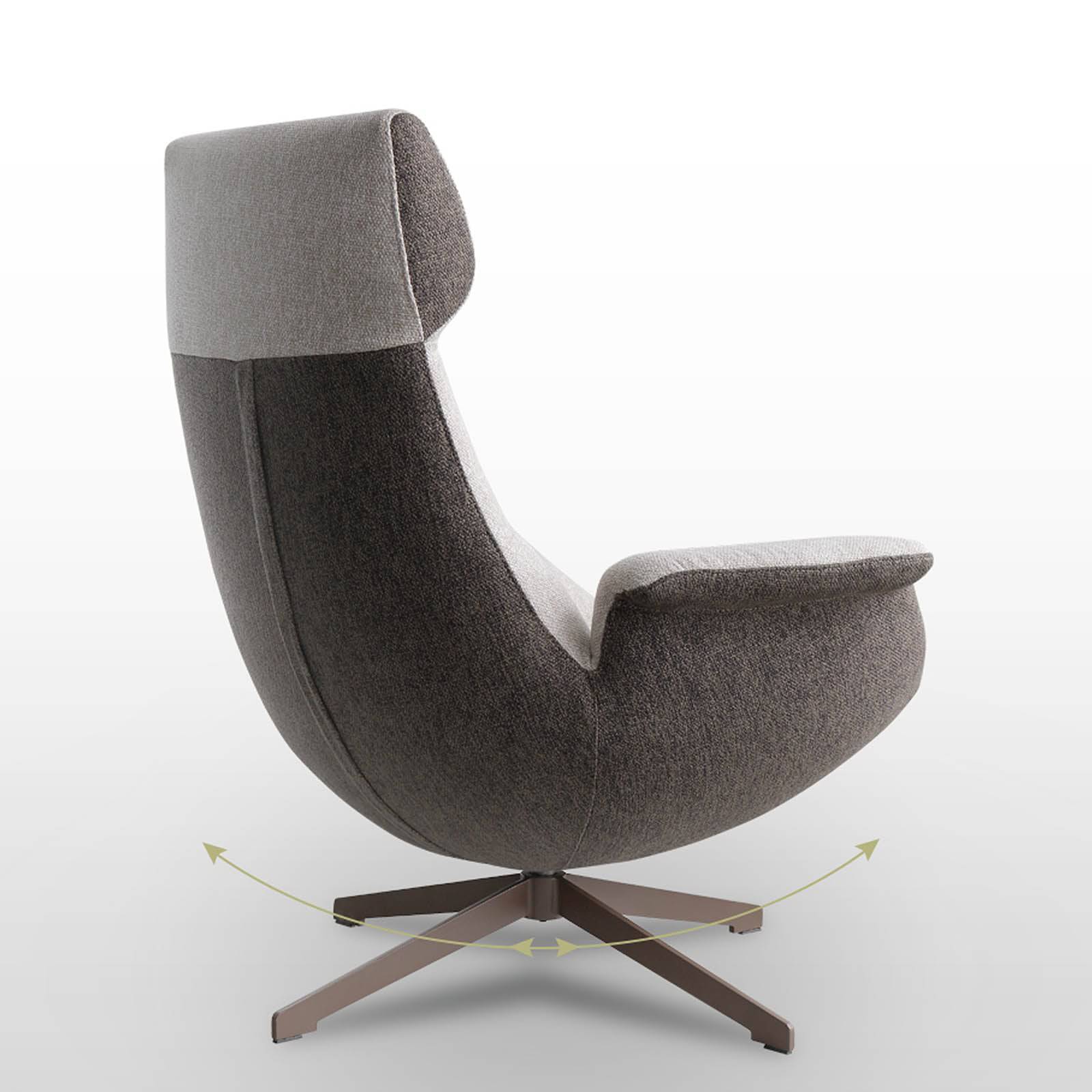 Venezia Swivel Lounge Chair LC015 - Lounge Chairs - ebarza Furniture UAE | Shop Modern Furniture in Abu Dhabi & Dubai - مفروشات ايبازرا في الامارات | تسوق اثاث عصري وديكورات مميزة في دبي وابوظبي