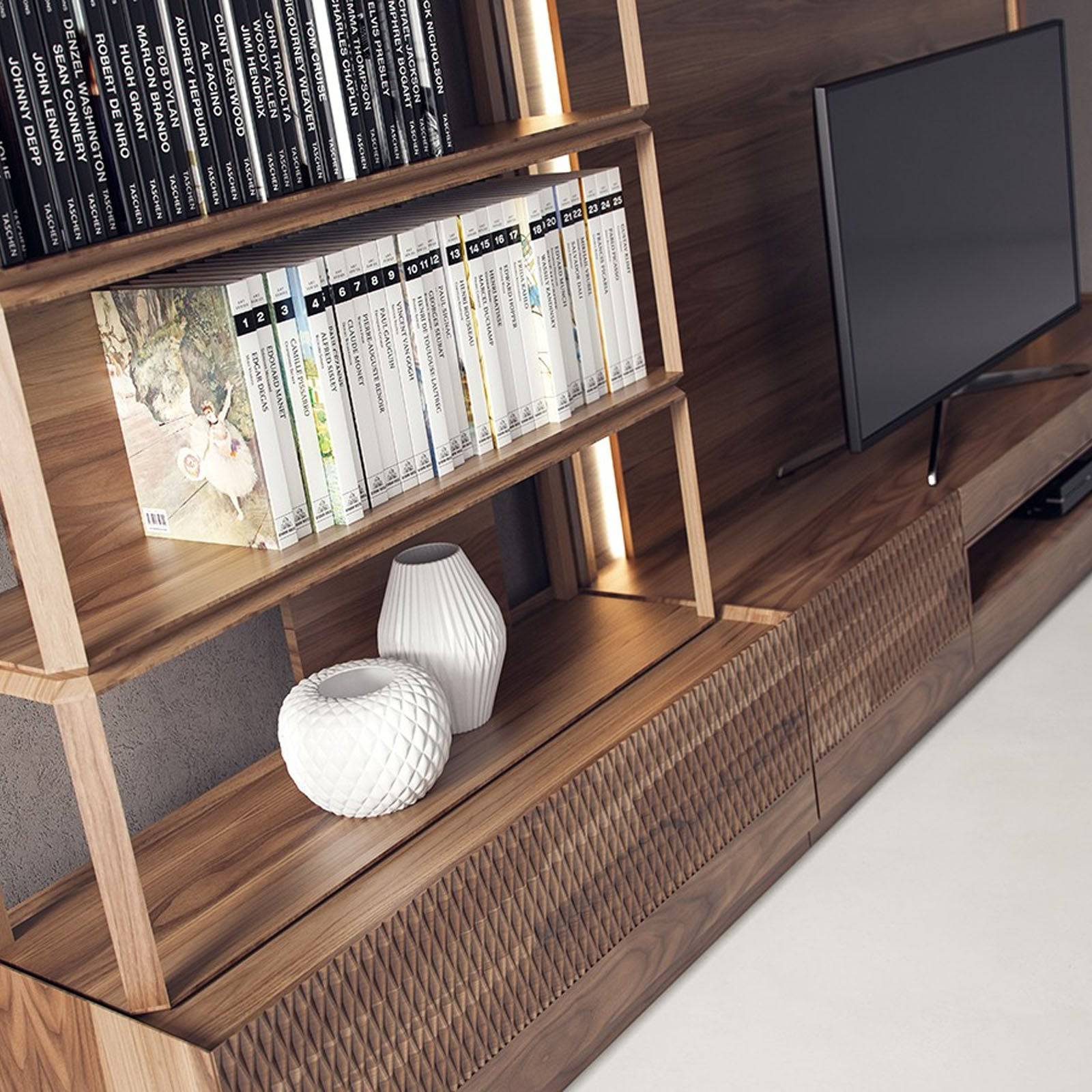 Viera Wall Unit Viera-122 - TV Units - ebarza Furniture UAE | Shop Modern Furniture in Abu Dhabi & Dubai - مفروشات ايبازرا في الامارات | تسوق اثاث عصري وديكورات مميزة في دبي وابوظبي