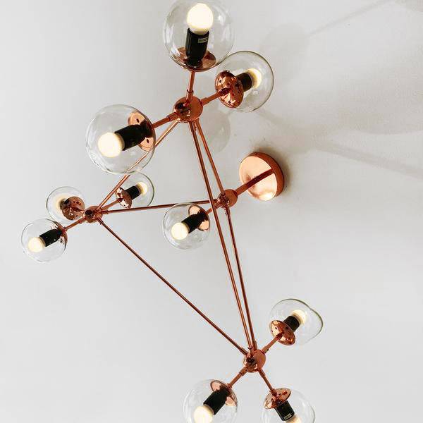 Vintage 10 Heads  Bubble  Chandelier  Cy-Dd-309-10-Rg -  Pendant Lamps - ebarza Furniture UAE | Shop Modern Furniture in Abu Dhabi & Dubai - مفروشات ايبازرا في الامارات | تسوق اثاث عصري وديكورات مميزة في دبي وابوظبي