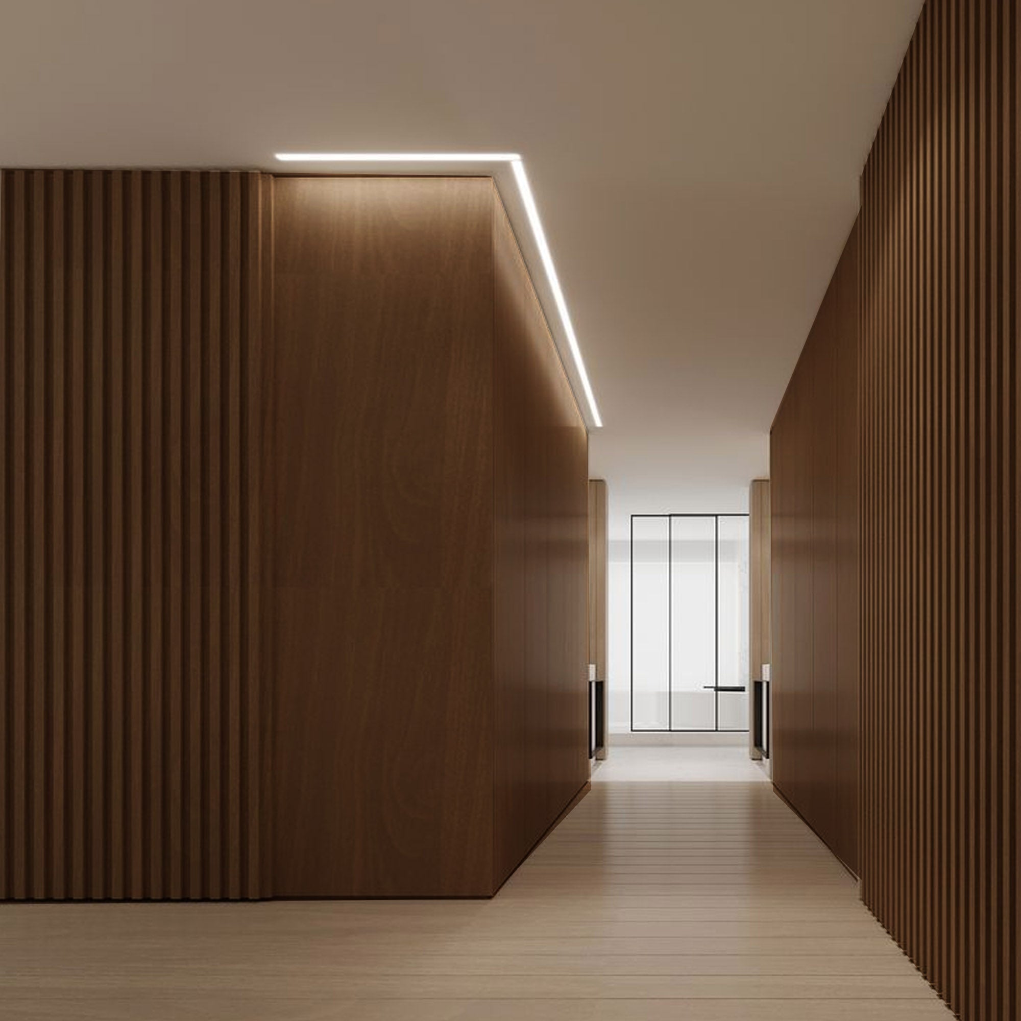 Shape Panel  320cm H Walnut Y DECORATION PANEL COLOUR :H020 Walnut Y -  Wall Panels - ebarza Furniture UAE | Shop Modern Furniture in Abu Dhabi & Dubai - مفروشات ايبازرا في الامارات | تسوق اثاث عصري وديكورات مميزة في دبي وابوظبي