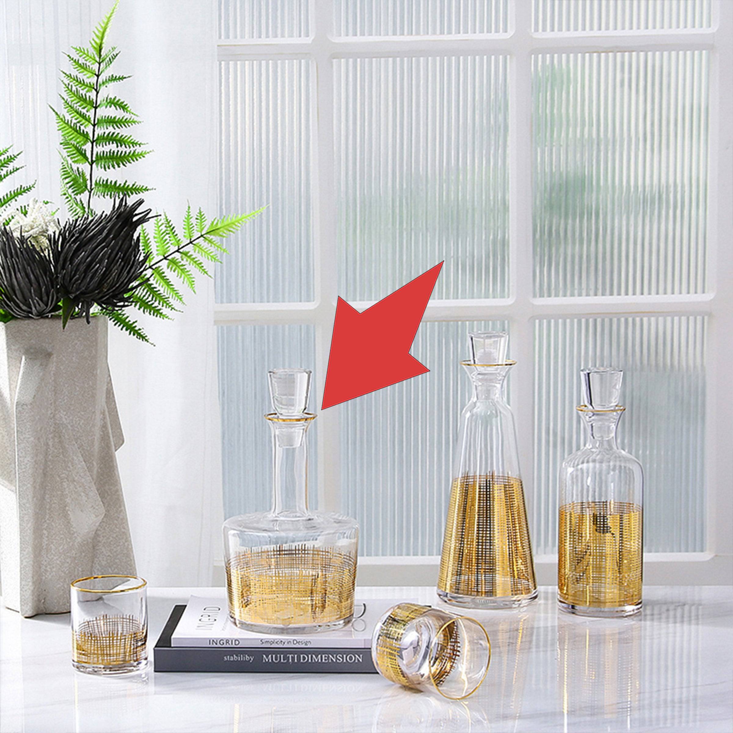 Water / Juice Golden Jar Fl-K059 -  Drinkware - ebarza Furniture UAE | Shop Modern Furniture in Abu Dhabi & Dubai - مفروشات ايبازرا في الامارات | تسوق اثاث عصري وديكورات مميزة في دبي وابوظبي