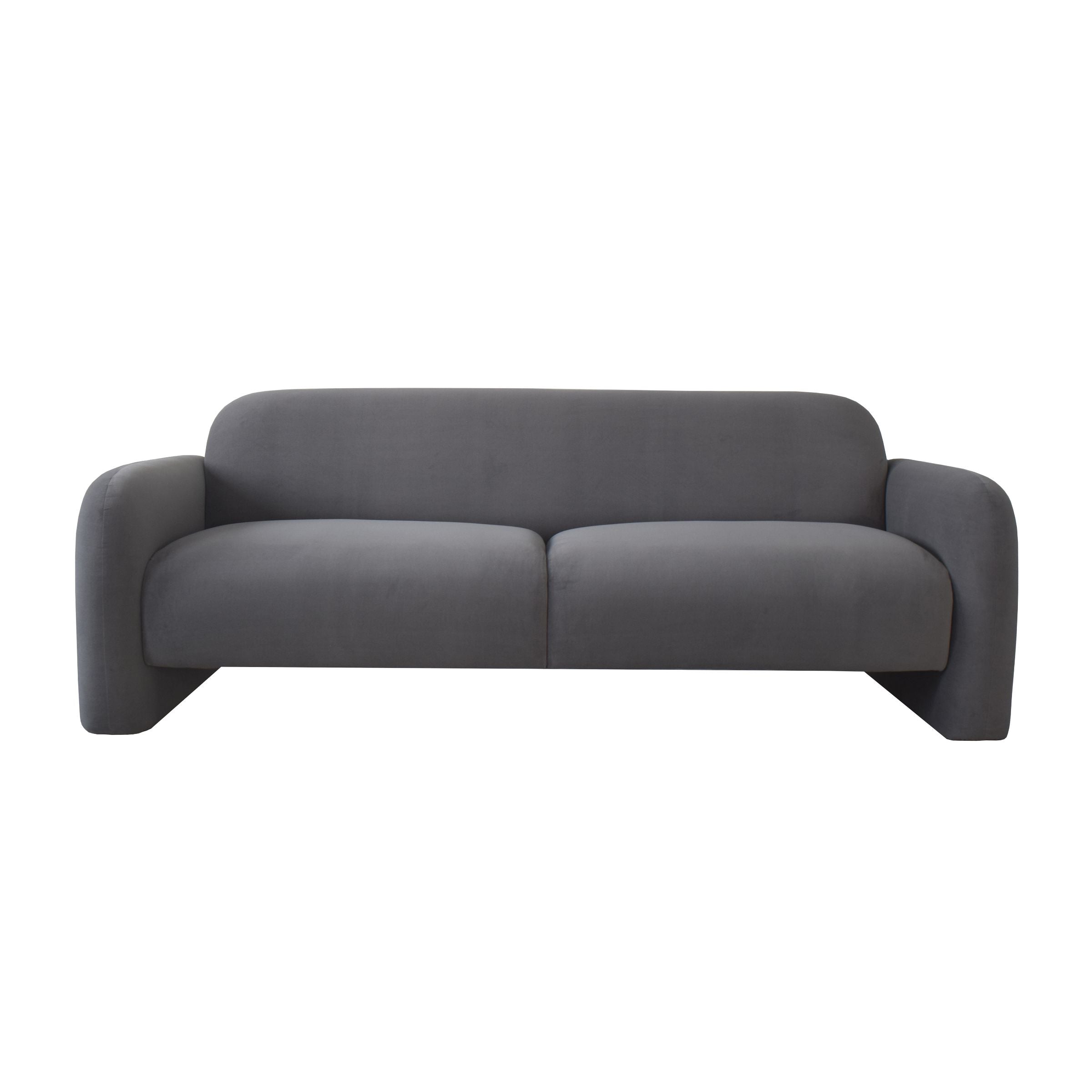 WD 3-Seater Modern Sofa - Gray 18078E -  Sofas - ebarza Furniture UAE | Shop Modern Furniture in Abu Dhabi & Dubai - مفروشات ايبازرا في الامارات | تسوق اثاث عصري وديكورات مميزة في دبي وابوظبي