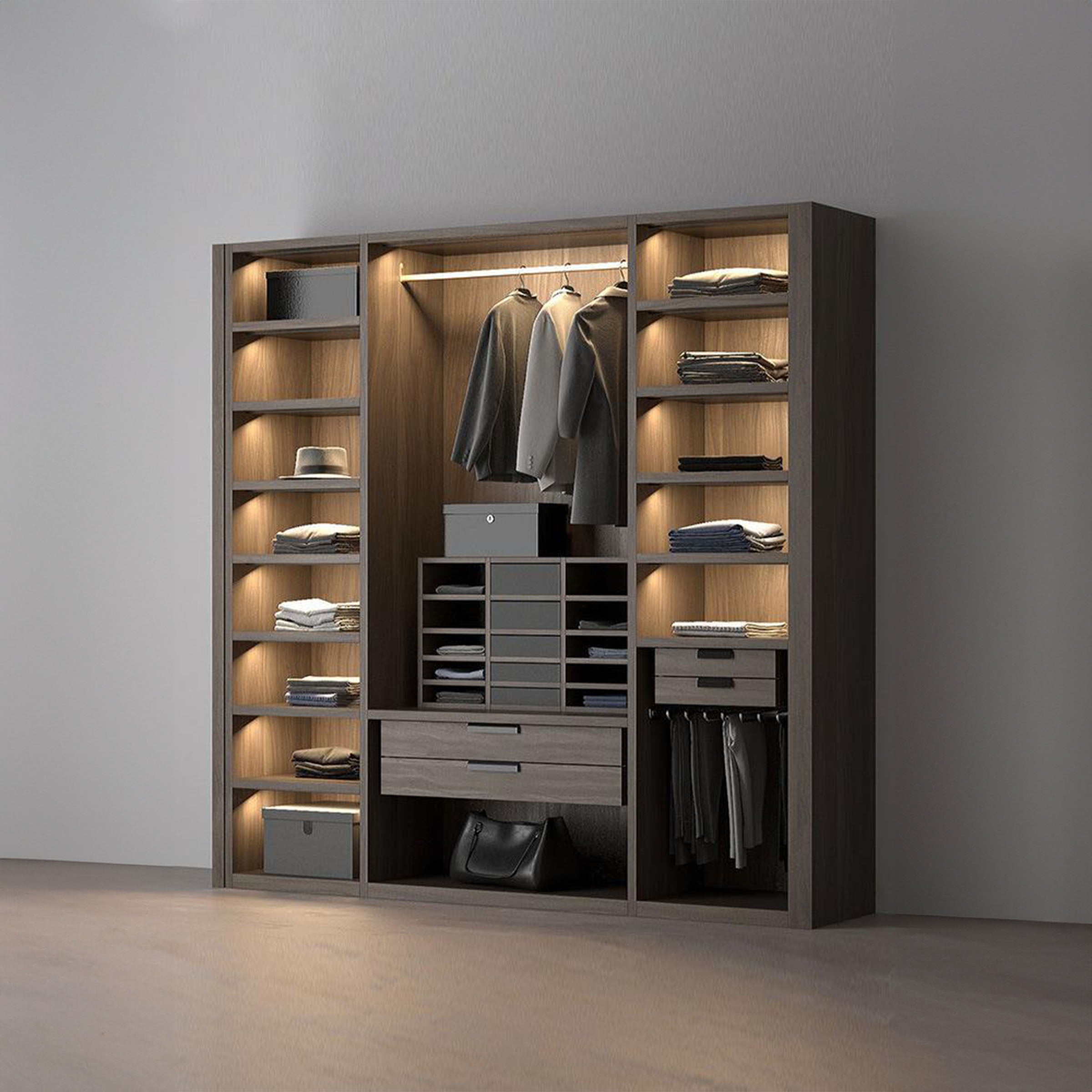 0.4mm Thickness (1.1cm) Aluminum Profile with LED - Gray - CH4-AL107 - PR0011 - wall-panels-profiles - ebarza Furniture UAE | Shop Modern Furniture in Abu Dhabi & Dubai - مفروشات ايبازرا في الامارات | تسوق اثاث عصري وديكورات مميزة في دبي وابوظبي