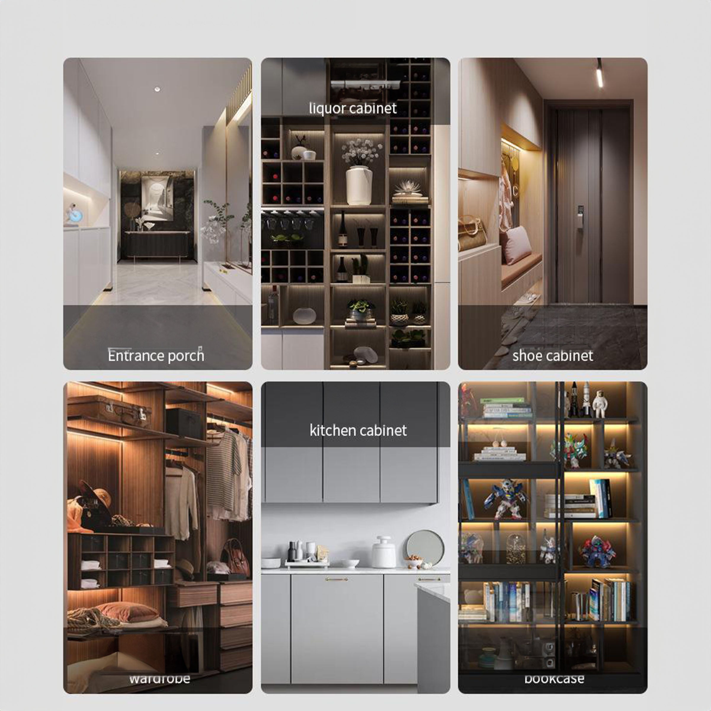 0.4mm Thickness (1.1cm) Aluminum Profile with LED - Gray - CH4-AL107 - PR0011 - wall-panels-profiles - ebarza Furniture UAE | Shop Modern Furniture in Abu Dhabi & Dubai - مفروشات ايبازرا في الامارات | تسوق اثاث عصري وديكورات مميزة في دبي وابوظبي