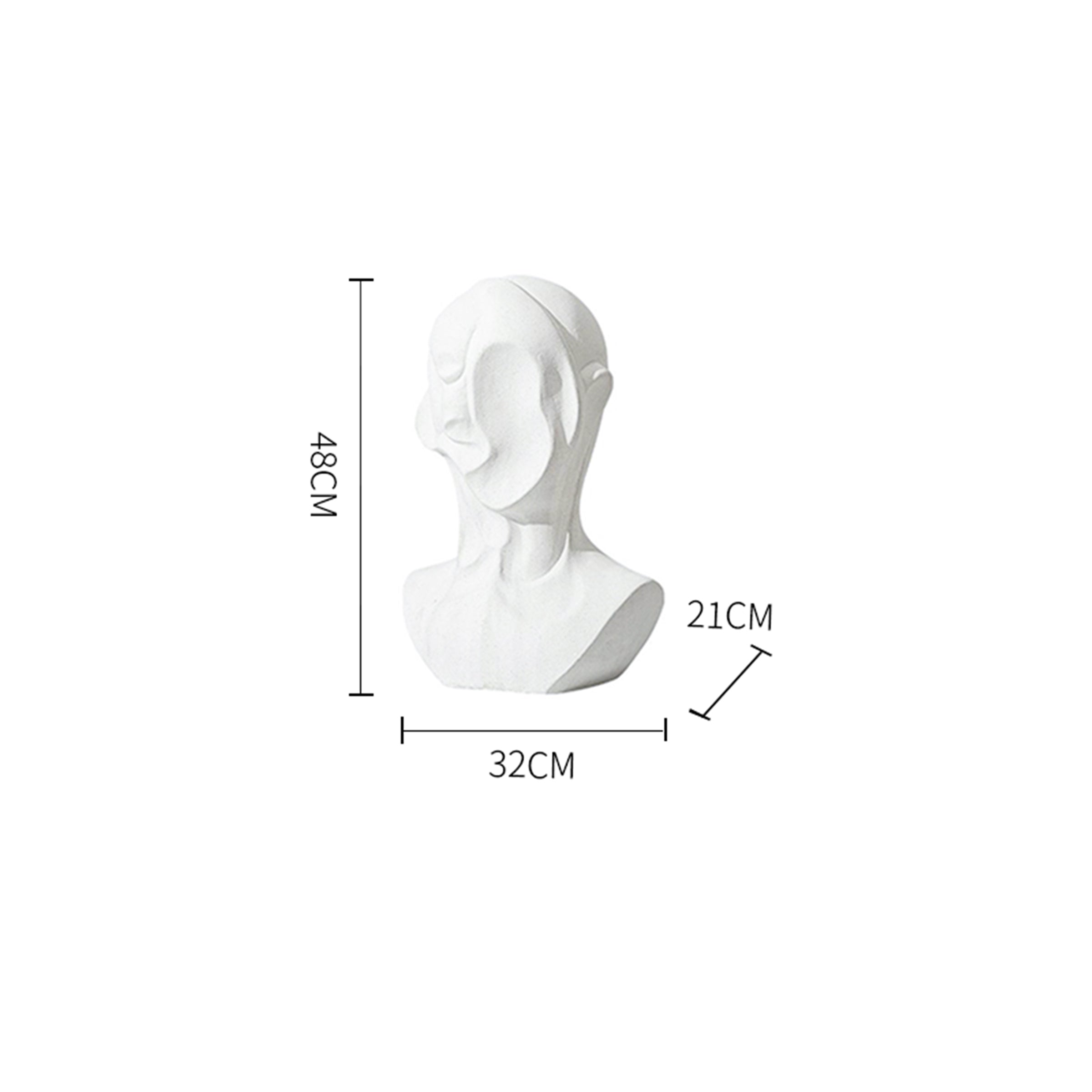 White Abstract Human Ornament-A Fa-D21069A - Home Decor Figurines - ebarza Furniture UAE | Shop Modern Furniture in Abu Dhabi & Dubai - مفروشات ايبازرا في الامارات | تسوق اثاث عصري وديكورات مميزة في دبي وابوظبي