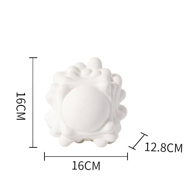 White Corṛugated Ball -A Fa-D21070A -  Home Decor Figurines - ebarza Furniture UAE | Shop Modern Furniture in Abu Dhabi & Dubai - مفروشات ايبازرا في الامارات | تسوق اثاث عصري وديكورات مميزة في دبي وابوظبي
