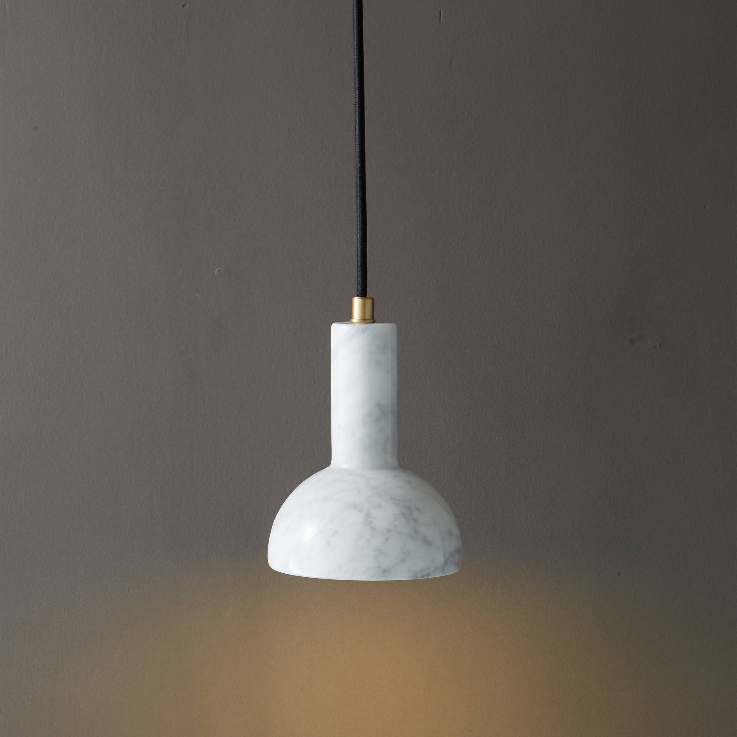 White Marble Pendant Lamp 7716-We - Pendant Lamps - ebarza Furniture UAE | Shop Modern Furniture in Abu Dhabi & Dubai - مفروشات ايبازرا في الامارات | تسوق اثاث عصري وديكورات مميزة في دبي وابوظبي