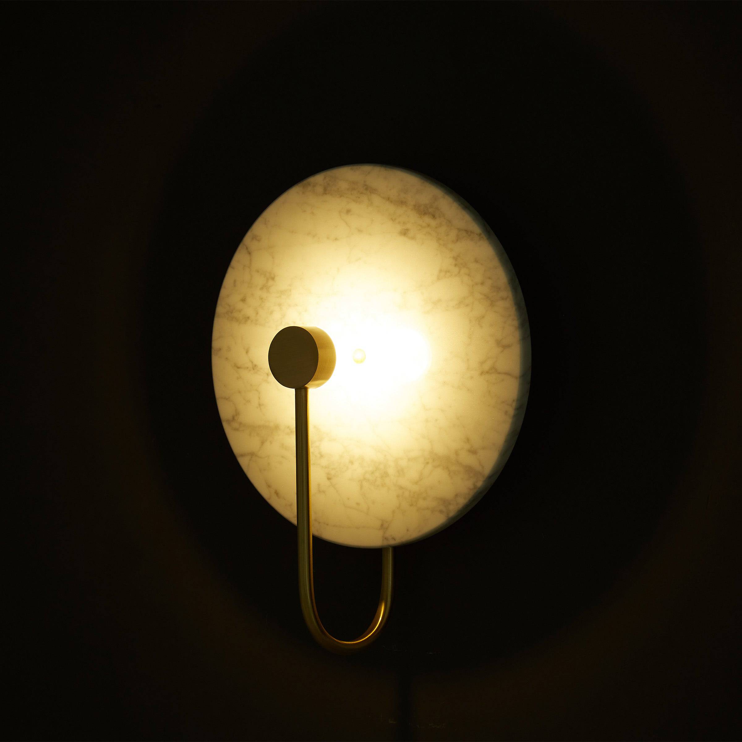 White Marble Wall Lamp 6615-We - Wall Lamps - ebarza Furniture UAE | Shop Modern Furniture in Abu Dhabi & Dubai - مفروشات ايبازرا في الامارات | تسوق اثاث عصري وديكورات مميزة في دبي وابوظبي