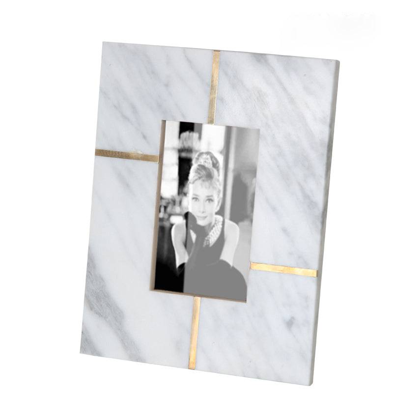 White Natural Marble Photo Frame Fb-T1920A - Photo Frames - ebarza Furniture UAE | Shop Modern Furniture in Abu Dhabi & Dubai - مفروشات ايبازرا في الامارات | تسوق اثاث عصري وديكورات مميزة في دبي وابوظبي