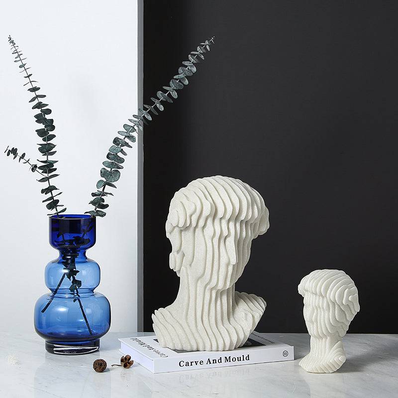 White Resin Abstract David Sculpture - Large Fc-Sz2130A - Home Decor Figurines - ebarza Furniture UAE | Shop Modern Furniture in Abu Dhabi & Dubai - مفروشات ايبازرا في الامارات | تسوق اثاث عصري وديكورات مميزة في دبي وابوظبي