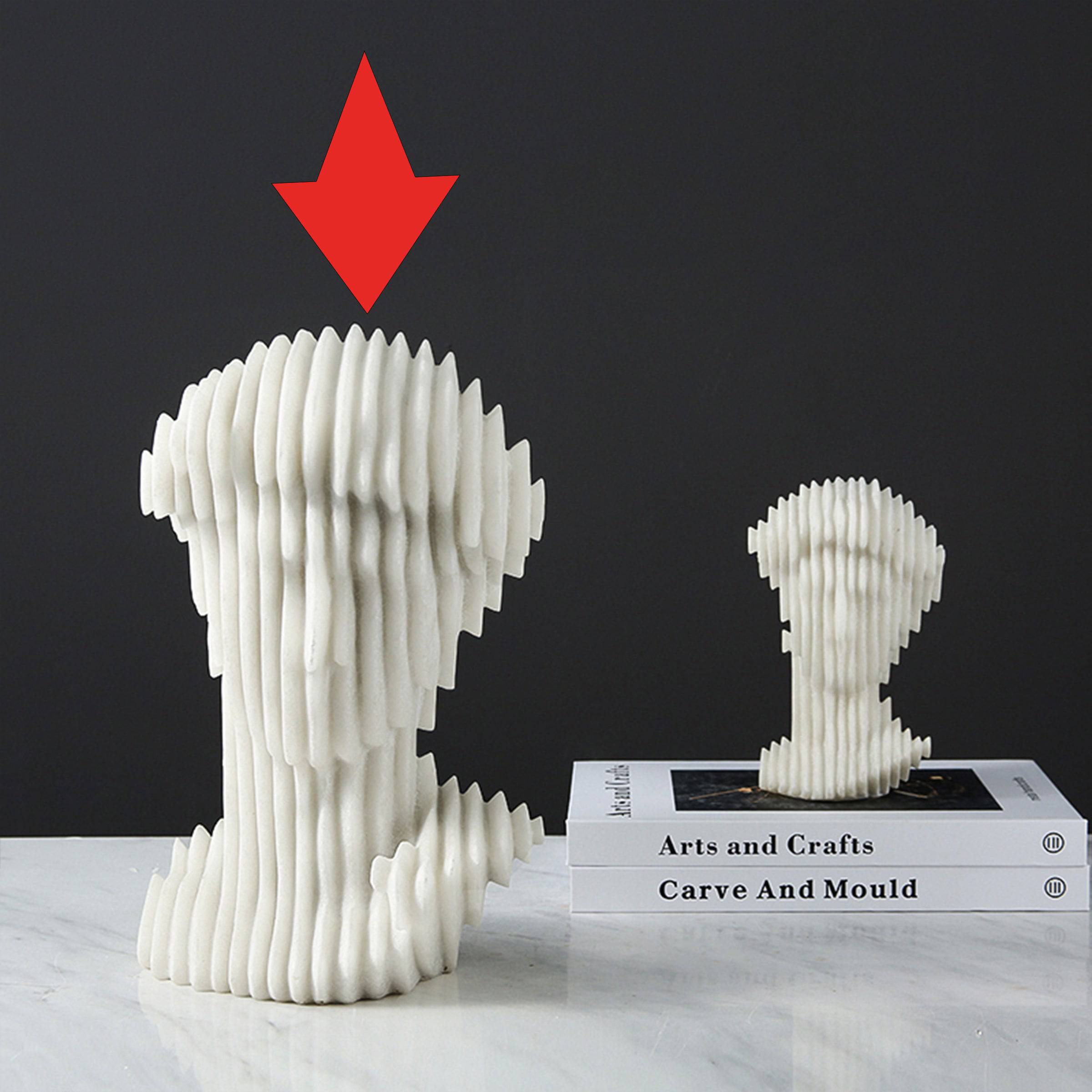 White Resin Abstract David Sculpture - Large Fc-Sz2130A - Home Decor Figurines - ebarza Furniture UAE | Shop Modern Furniture in Abu Dhabi & Dubai - مفروشات ايبازرا في الامارات | تسوق اثاث عصري وديكورات مميزة في دبي وابوظبي