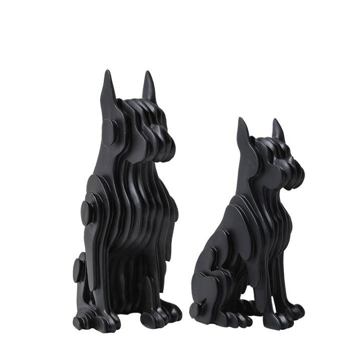 White Resin Abstract Dog Sculpture Fc-Sz2133A - Home Decor Figurines - ebarza Furniture UAE | Shop Modern Furniture in Abu Dhabi & Dubai - مفروشات ايبازرا في الامارات | تسوق اثاث عصري وديكورات مميزة في دبي وابوظبي