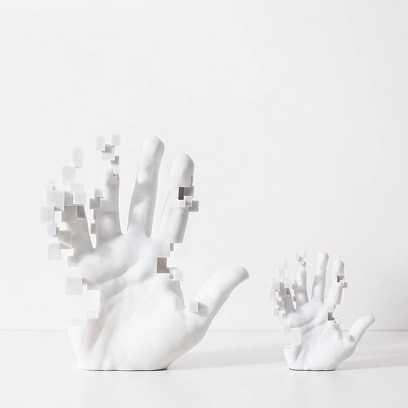 White Resin Hand Sculpture - Large Fc-Sz21117A - Home Decor Figurines - ebarza Furniture UAE | Shop Modern Furniture in Abu Dhabi & Dubai - مفروشات ايبازرا في الامارات | تسوق اثاث عصري وديكورات مميزة في دبي وابوظبي