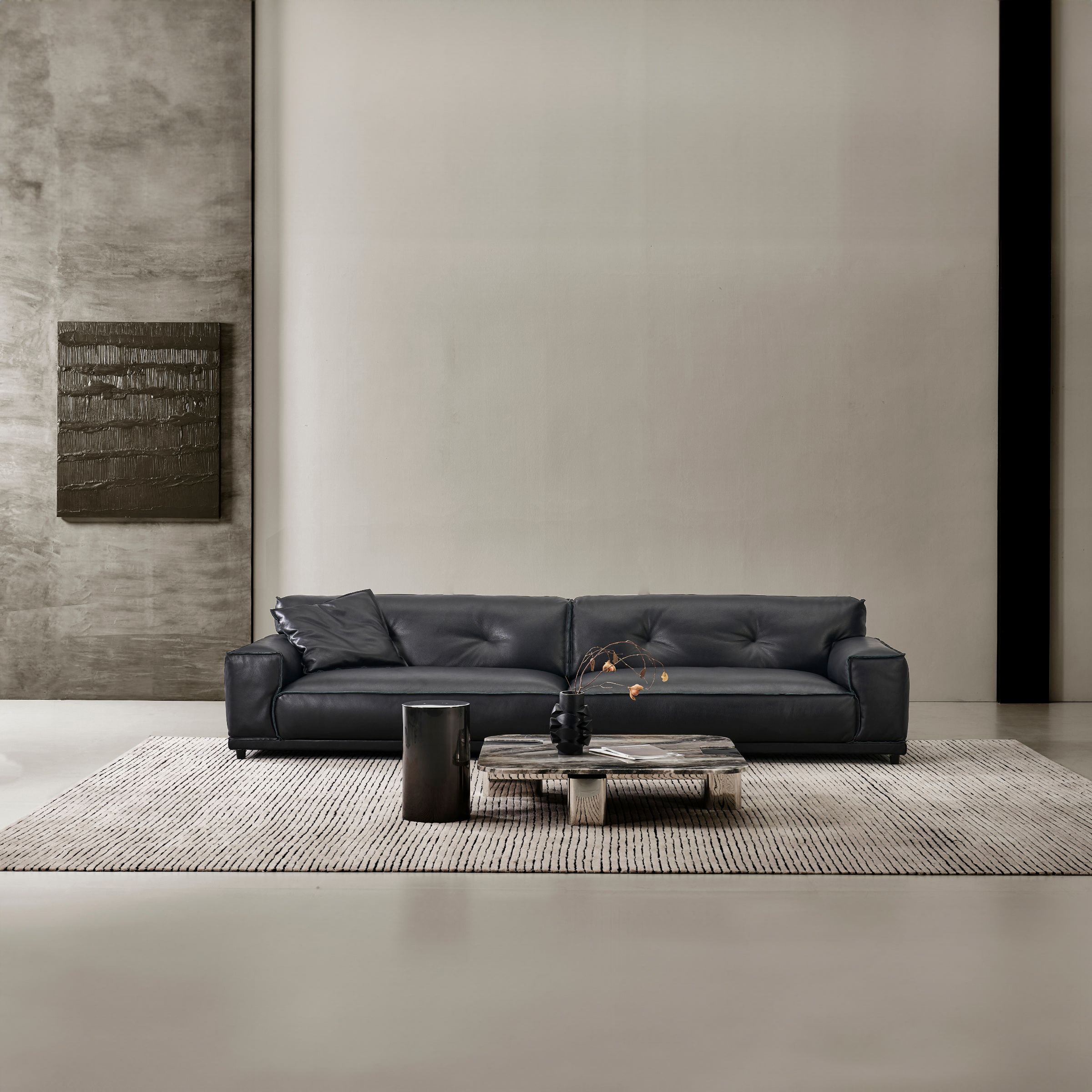 Pre-order 35 Days Delivery Murcia Natural Leather Sofa SF076-4 - Sofas - ebarza Furniture UAE | Shop Modern Furniture in Abu Dhabi & Dubai - مفروشات ايبازرا في الامارات | تسوق اثاث عصري وديكورات مميزة في دبي وابوظبي