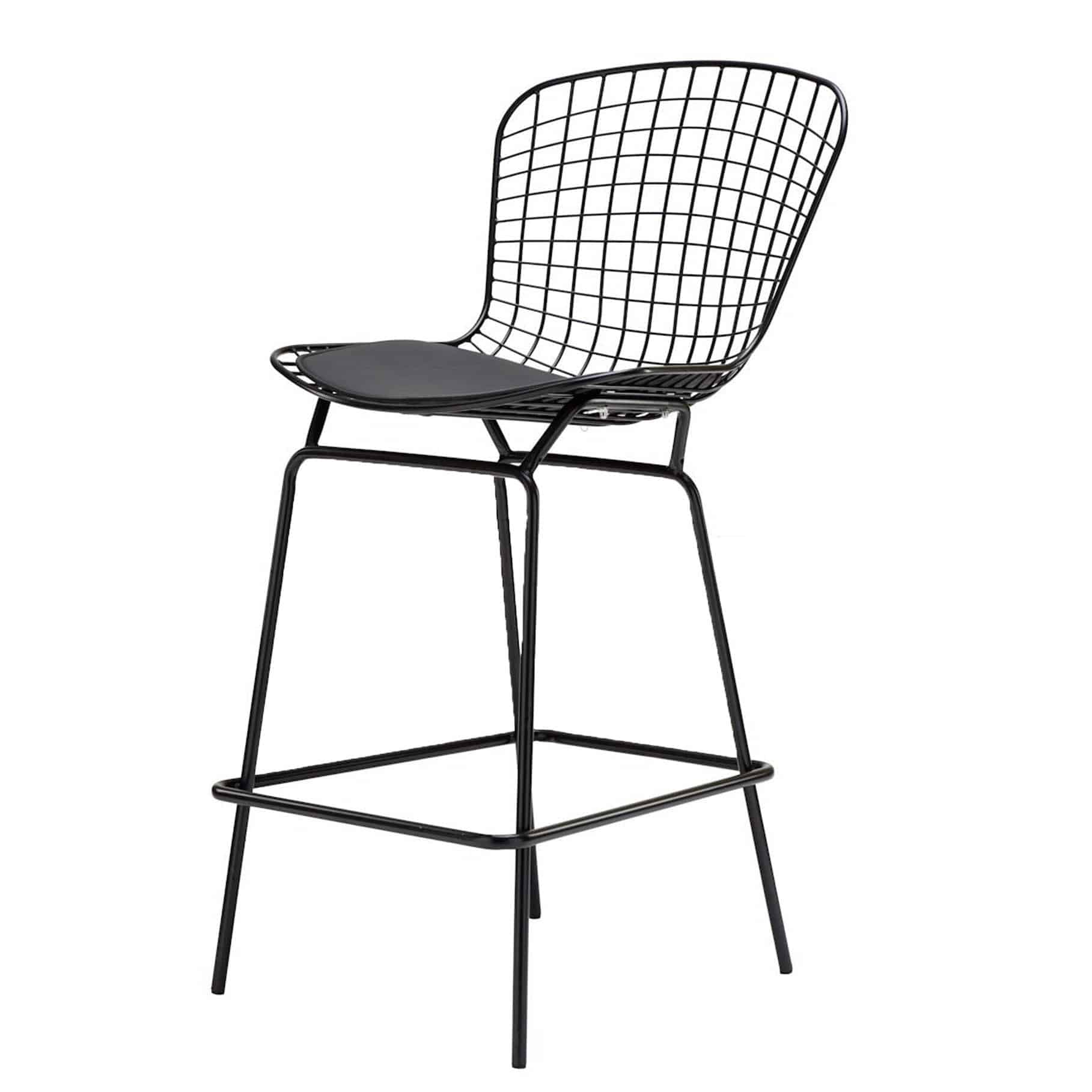 Wire Bar Stool & Cushion Mc-020Q-B/Bp8601 - Bar Stools - ebarza Furniture UAE | Shop Modern Furniture in Abu Dhabi & Dubai - مفروشات ايبازرا في الامارات | تسوق اثاث عصري وديكورات مميزة في دبي وابوظبي