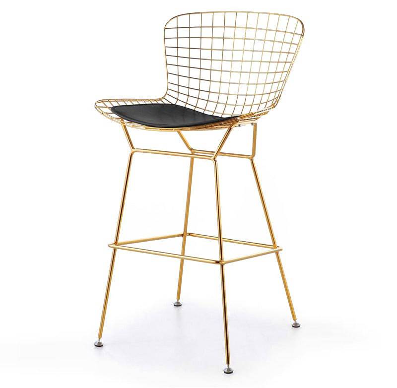 Display Item - Wire Bar Stool & Pu Leather Cushion Bp8601-G Nakheel - DISPLAY ITEM - ebarza Furniture UAE | Shop Modern Furniture in Abu Dhabi & Dubai - مفروشات ايبازرا في الامارات | تسوق اثاث عصري وديكورات مميزة في دبي وابوظبي