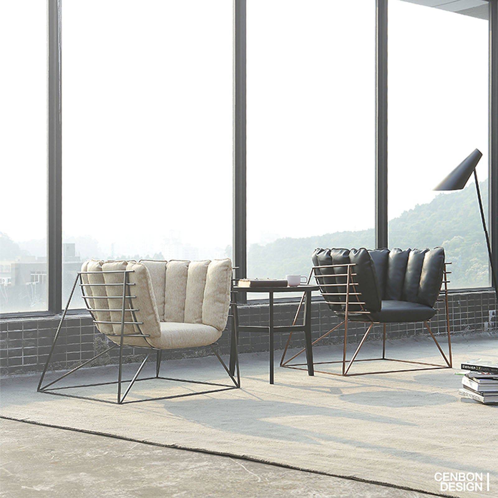 Wire  Lounge Chair  Lc023 -  Lounge Chairs - ebarza Furniture UAE | Shop Modern Furniture in Abu Dhabi & Dubai - مفروشات ايبازرا في الامارات | تسوق اثاث عصري وديكورات مميزة في دبي وابوظبي