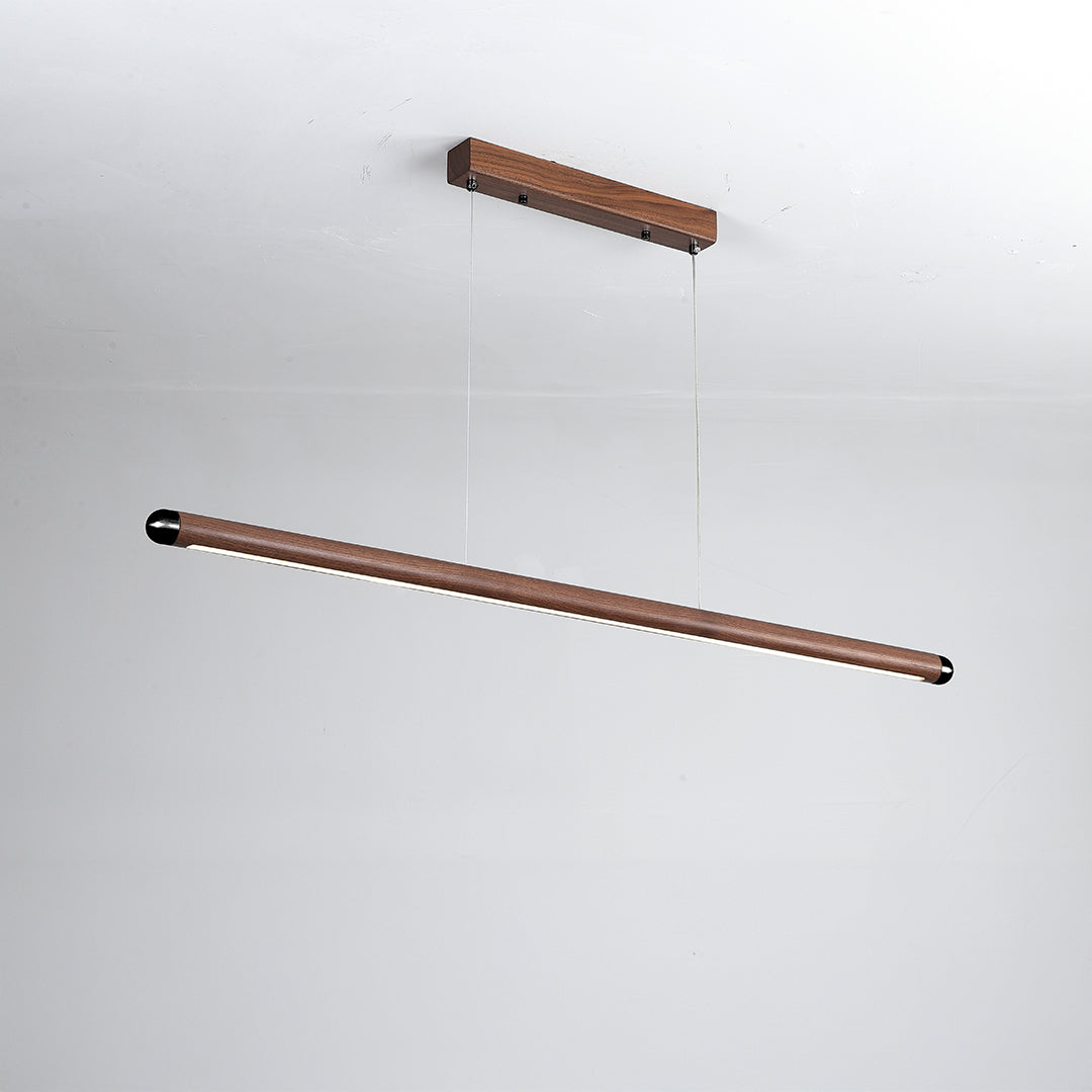 Woodland Charm LED Linear Light Pendant Lamp - Walnut MYCP-XTB-Walnut-2400 - Pendant Lamps - ebarza Furniture UAE | Shop Modern Furniture in Abu Dhabi & Dubai - مفروشات ايبازرا في الامارات | تسوق اثاث عصري وديكورات مميزة في دبي وابوظبي