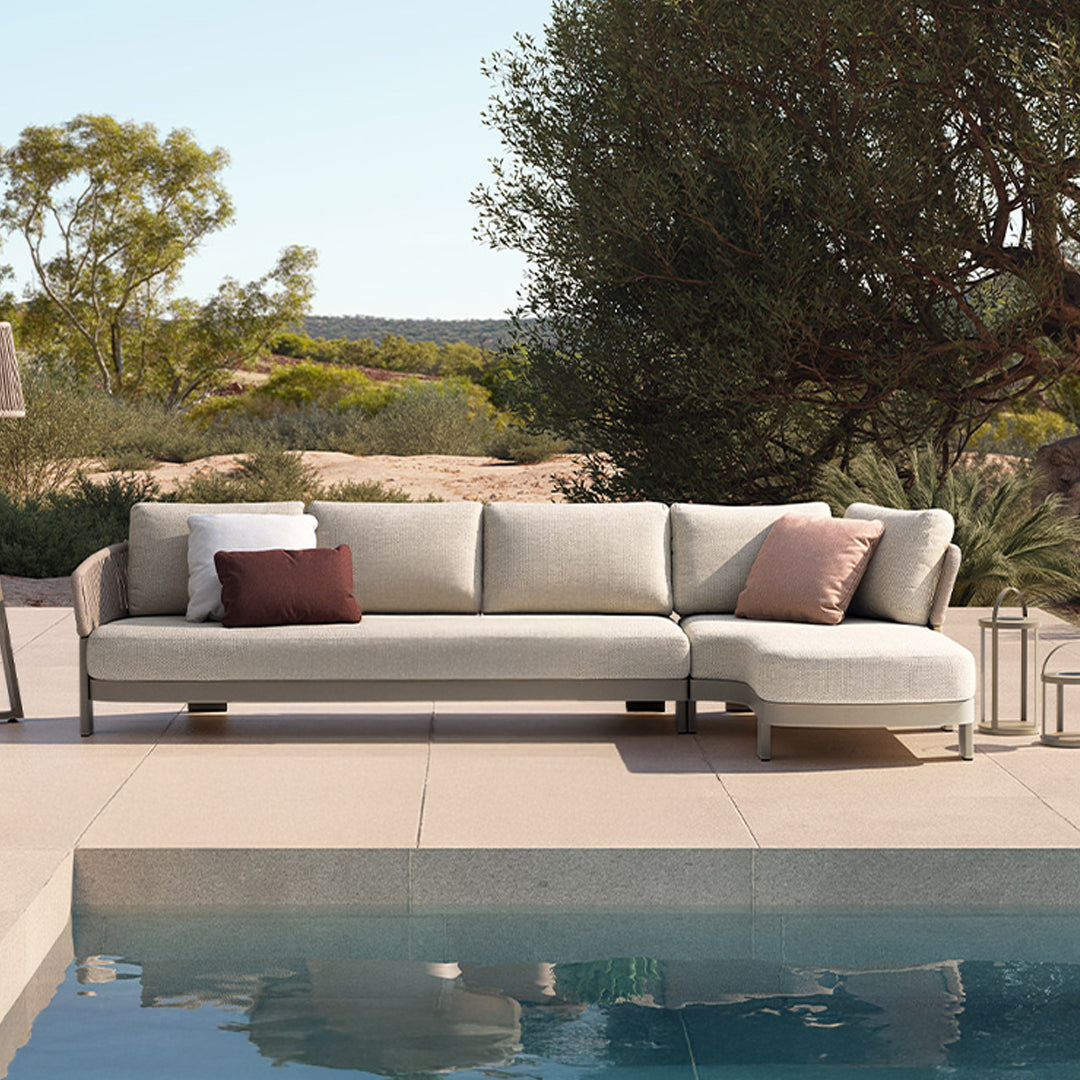 Pre-order 75 Days Delivery Cayenne Outdoor Sofa in 2-Seater and Right Relax Module - AS5882N88ROP+AC5882N86ROP -  Outdoor Sofas - ebarza Furniture UAE | Shop Modern Furniture in Abu Dhabi & Dubai - مفروشات ايبازرا في الامارات | تسوق اثاث عصري وديكورات مميزة في دبي وابوظبي