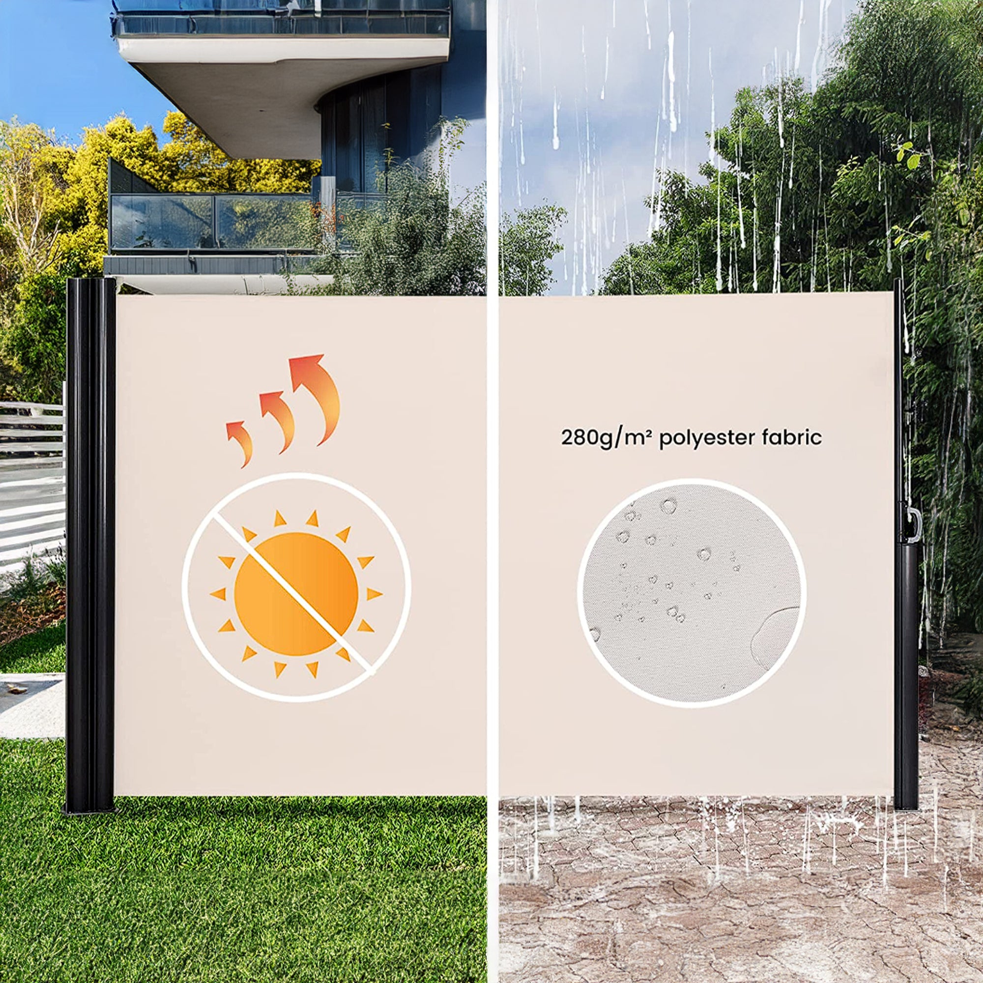 Single Side Awning 1830 (Side Awning) - Partitions - ebarza Furniture UAE | Shop Modern Furniture in Abu Dhabi & Dubai - مفروشات ايبازرا في الامارات | تسوق اثاث عصري وديكورات مميزة في دبي وابوظبي