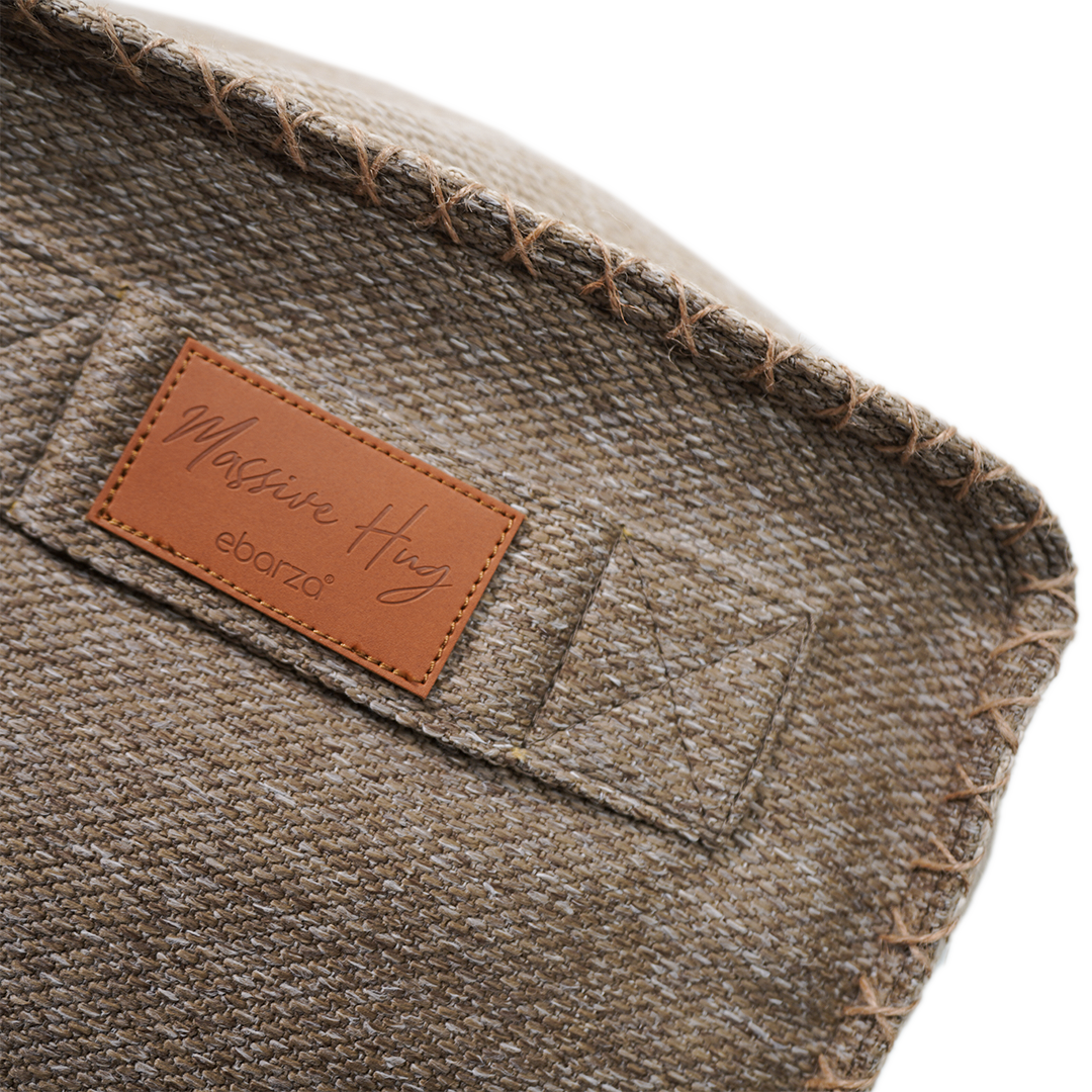 Pre-order 85 Days Delivery Olefin Beige Sunproof 100% Bean Bag With Ottoman 323-BB / 296-BB - Bean Bag - ebarza Furniture UAE | Shop Modern Furniture in Abu Dhabi & Dubai - مفروشات ايبازرا في الامارات | تسوق اثاث عصري وديكورات مميزة في دبي وابوظبي