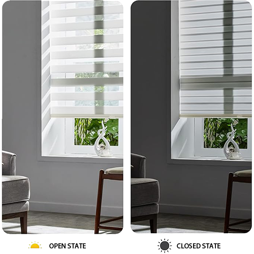 Zebra Blinds - Small BK18804-Small 110cm - Curtains & Drapes - ebarza Furniture UAE | Shop Modern Furniture in Abu Dhabi & Dubai - مفروشات ايبازرا في الامارات | تسوق اثاث عصري وديكورات مميزة في دبي وابوظبي