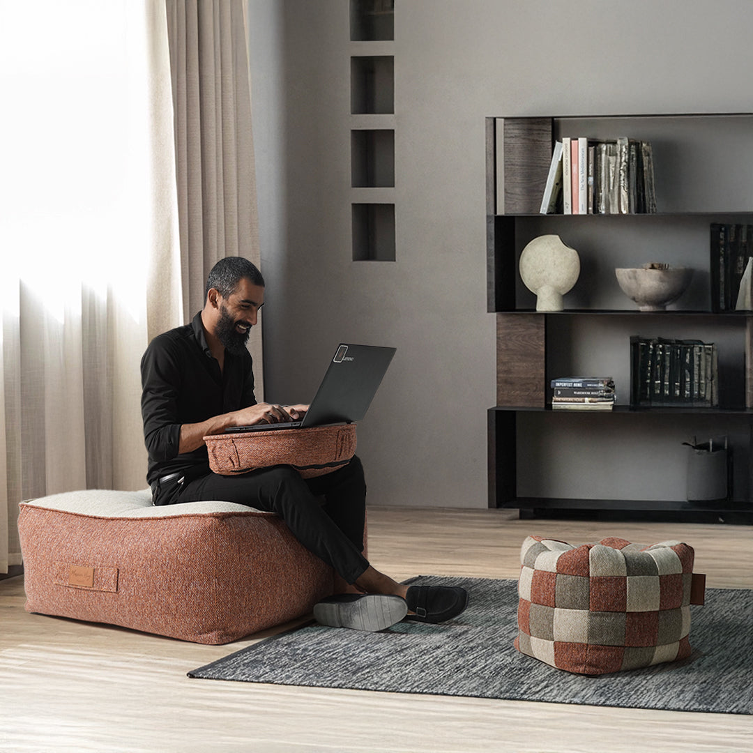 Olefin Pouf Multi Color - 409-BB - Poufs - ebarza Furniture UAE | Shop Modern Furniture in Abu Dhabi & Dubai - مفروشات ايبازرا في الامارات | تسوق اثاث عصري وديكورات مميزة في دبي وابوظبي