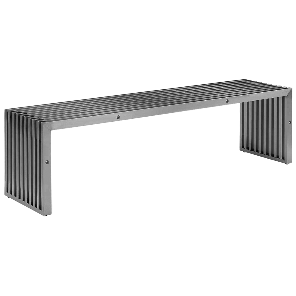 Mid Century Stainless Bench Psh-48-B - Benches - ebarza Furniture UAE | Shop Modern Furniture in Abu Dhabi & Dubai - مفروشات ايبازرا في الامارات | تسوق اثاث عصري وديكورات مميزة في دبي وابوظبي