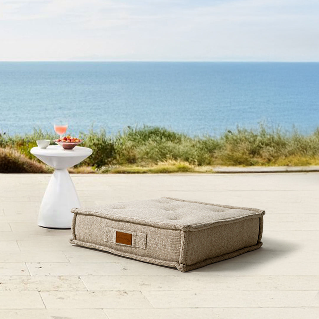 La Concha Pouf With Compressed Foam - 333-CF-Beige - Poufs - ebarza Furniture UAE | Shop Modern Furniture in Abu Dhabi & Dubai - مفروشات ايبازرا في الامارات | تسوق اثاث عصري وديكورات مميزة في دبي وابوظبي