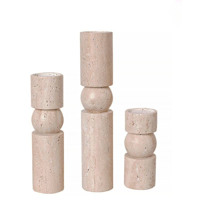 Yellow Stone Candle Holder-A Fb-T2011A -  Candle Holders - ebarza Furniture UAE | Shop Modern Furniture in Abu Dhabi & Dubai - مفروشات ايبازرا في الامارات | تسوق اثاث عصري وديكورات مميزة في دبي وابوظبي