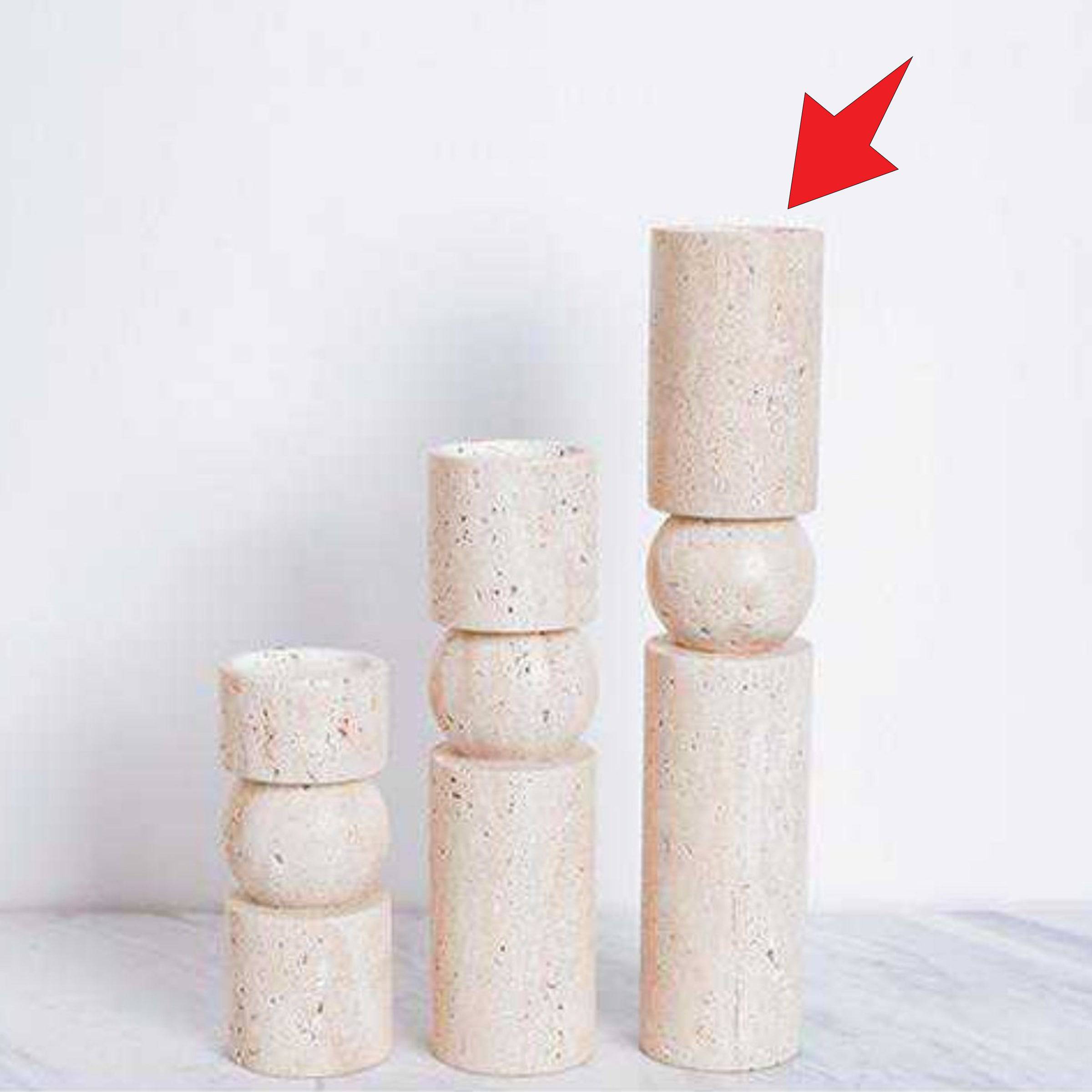 Yellow Stone Candle Holder-A Fb-T2011A -  Candle Holders - ebarza Furniture UAE | Shop Modern Furniture in Abu Dhabi & Dubai - مفروشات ايبازرا في الامارات | تسوق اثاث عصري وديكورات مميزة في دبي وابوظبي