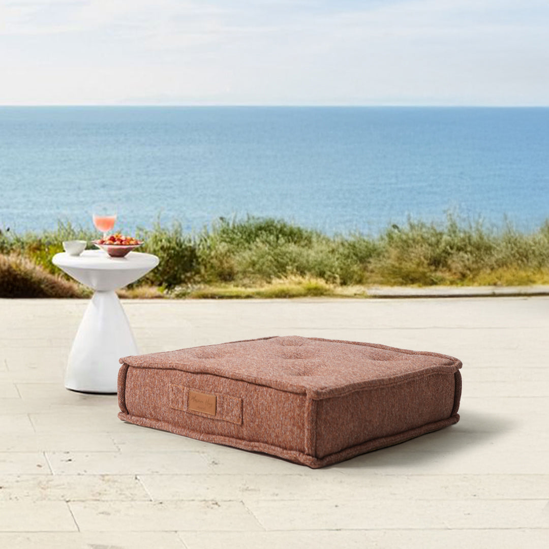 La Concha Pouf with Compressed Foam - 333-CF-Orange - Poufs - ebarza Furniture UAE | Shop Modern Furniture in Abu Dhabi & Dubai - مفروشات ايبازرا في الامارات | تسوق اثاث عصري وديكورات مميزة في دبي وابوظبي