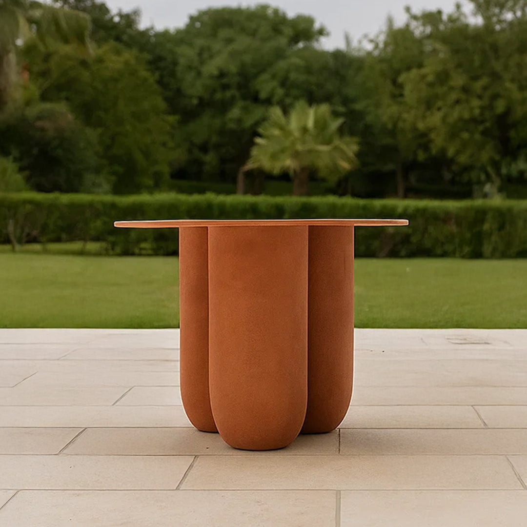 Outdoor/Indoor Clay Color Dining Table XK-0007-Clay - Outdoor Tables - ebarza Furniture UAE | Shop Modern Furniture in Abu Dhabi & Dubai - مفروشات ايبازرا في الامارات | تسوق اثاث عصري وديكورات مميزة في دبي وابوظبي