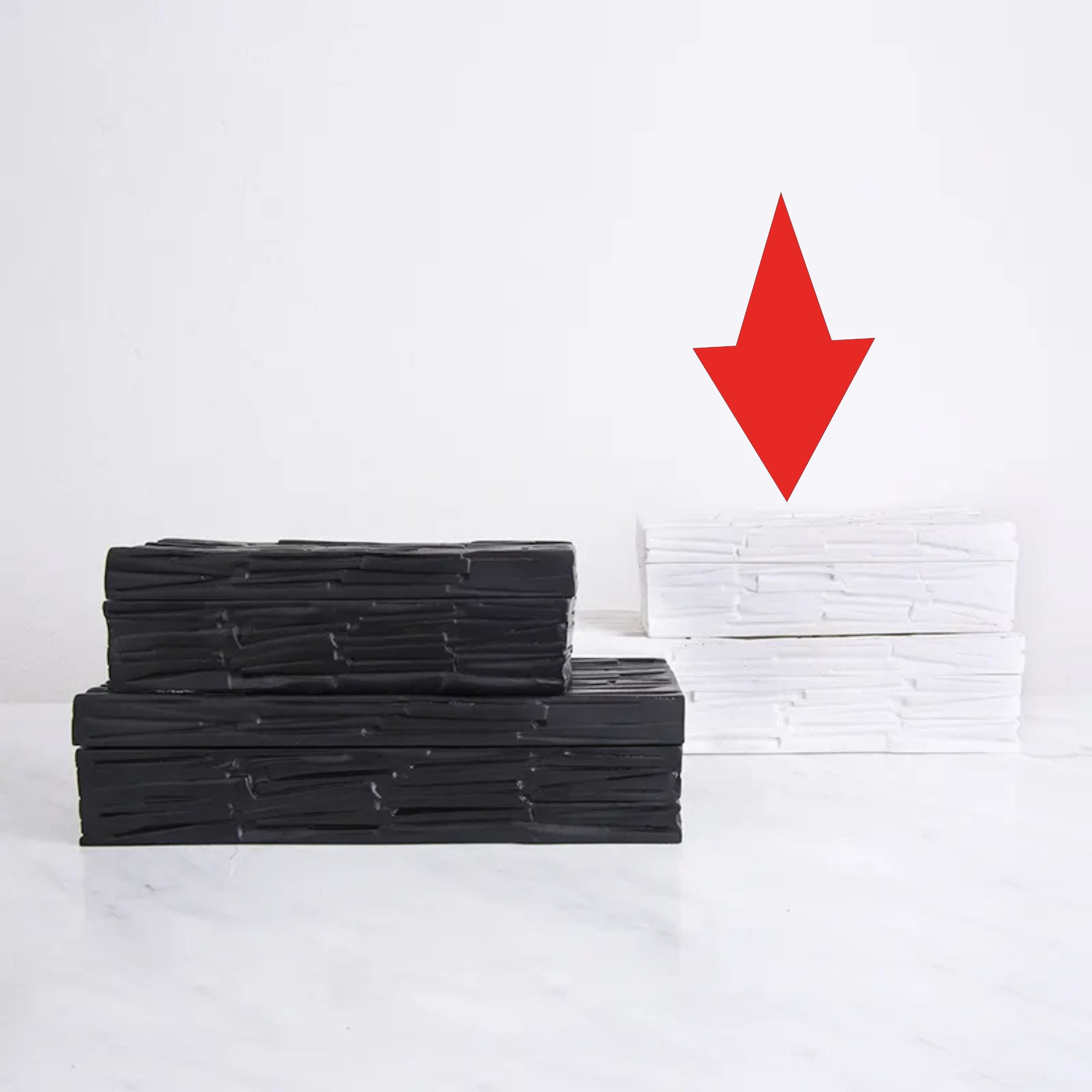 White Resin Decorative Box-B Fc-Sz2022B - Decorative Boxes - ebarza Furniture UAE | Shop Modern Furniture in Abu Dhabi & Dubai - مفروشات ايبازرا في الامارات | تسوق اثاث عصري وديكورات مميزة في دبي وابوظبي