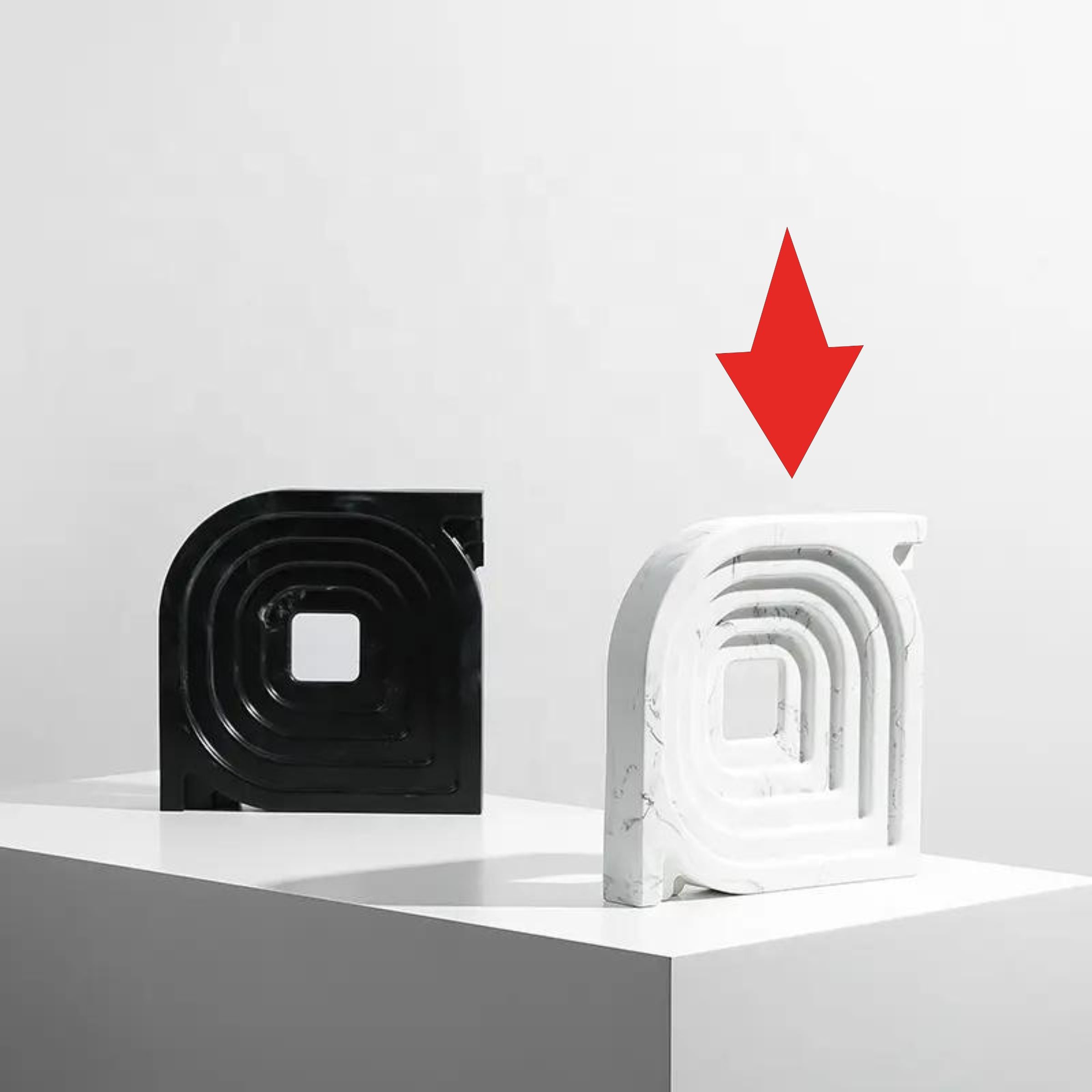 Square And Round Corner Ornaments White Fc-Sz21105B -  Home Decor Figurines - ebarza Furniture UAE | Shop Modern Furniture in Abu Dhabi & Dubai - مفروشات ايبازرا في الامارات | تسوق اثاث عصري وديكورات مميزة في دبي وابوظبي