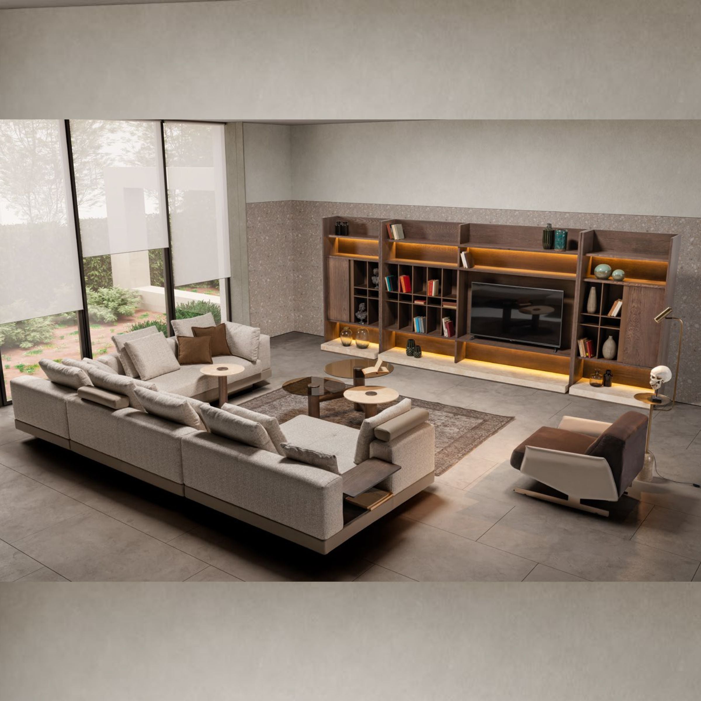 Edessa Wall Unit Right Bookshelf Block Edsa-Wall100L - TV Units - ebarza Furniture UAE | Shop Modern Furniture in Abu Dhabi & Dubai - مفروشات ايبازرا في الامارات | تسوق اثاث عصري وديكورات مميزة في دبي وابوظبي