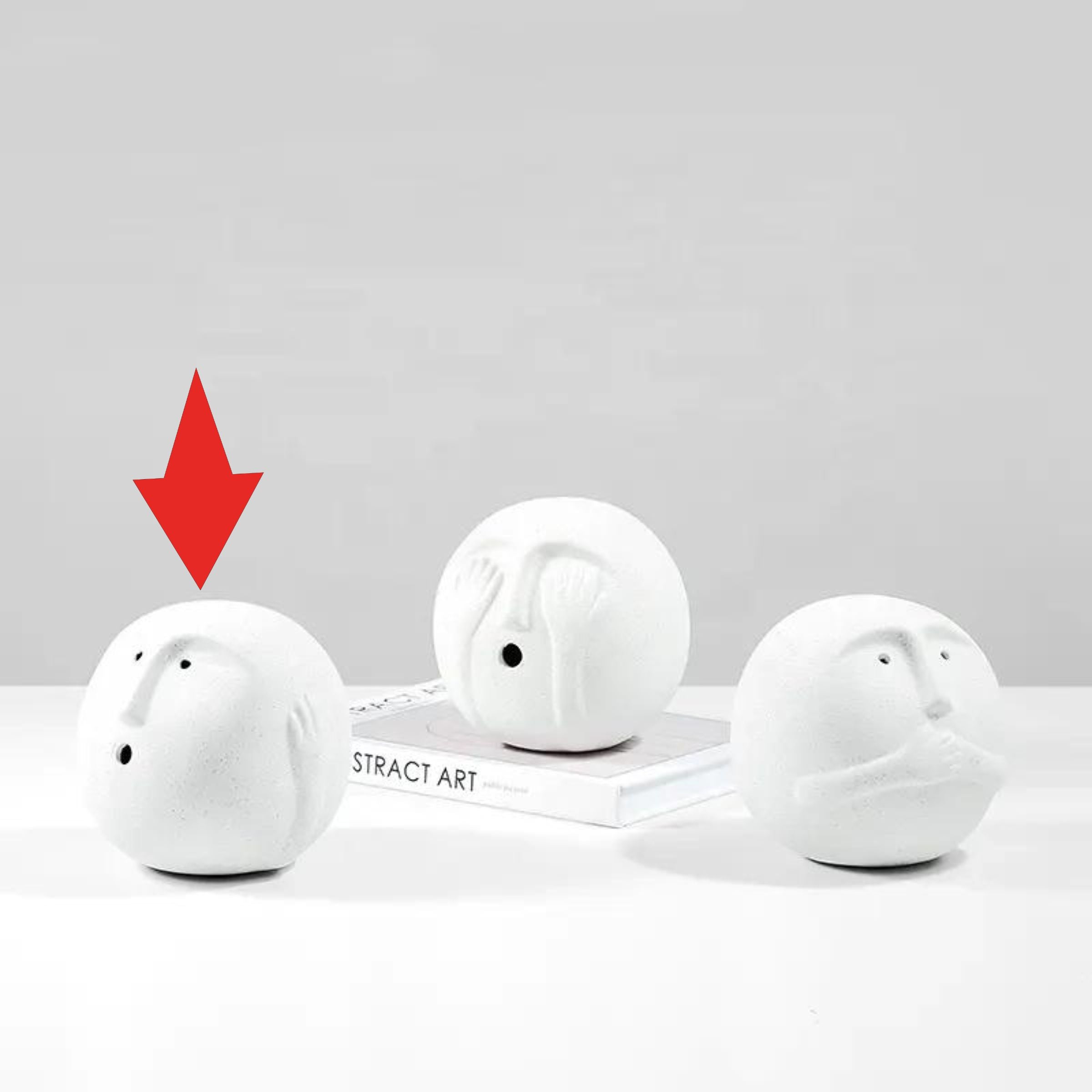 Hear No Evil Ceramic Sculpture Fa-D22013A - Home Decor Figurines - ebarza Furniture UAE | Shop Modern Furniture in Abu Dhabi & Dubai - مفروشات ايبازرا في الامارات | تسوق اثاث عصري وديكورات مميزة في دبي وابوظبي