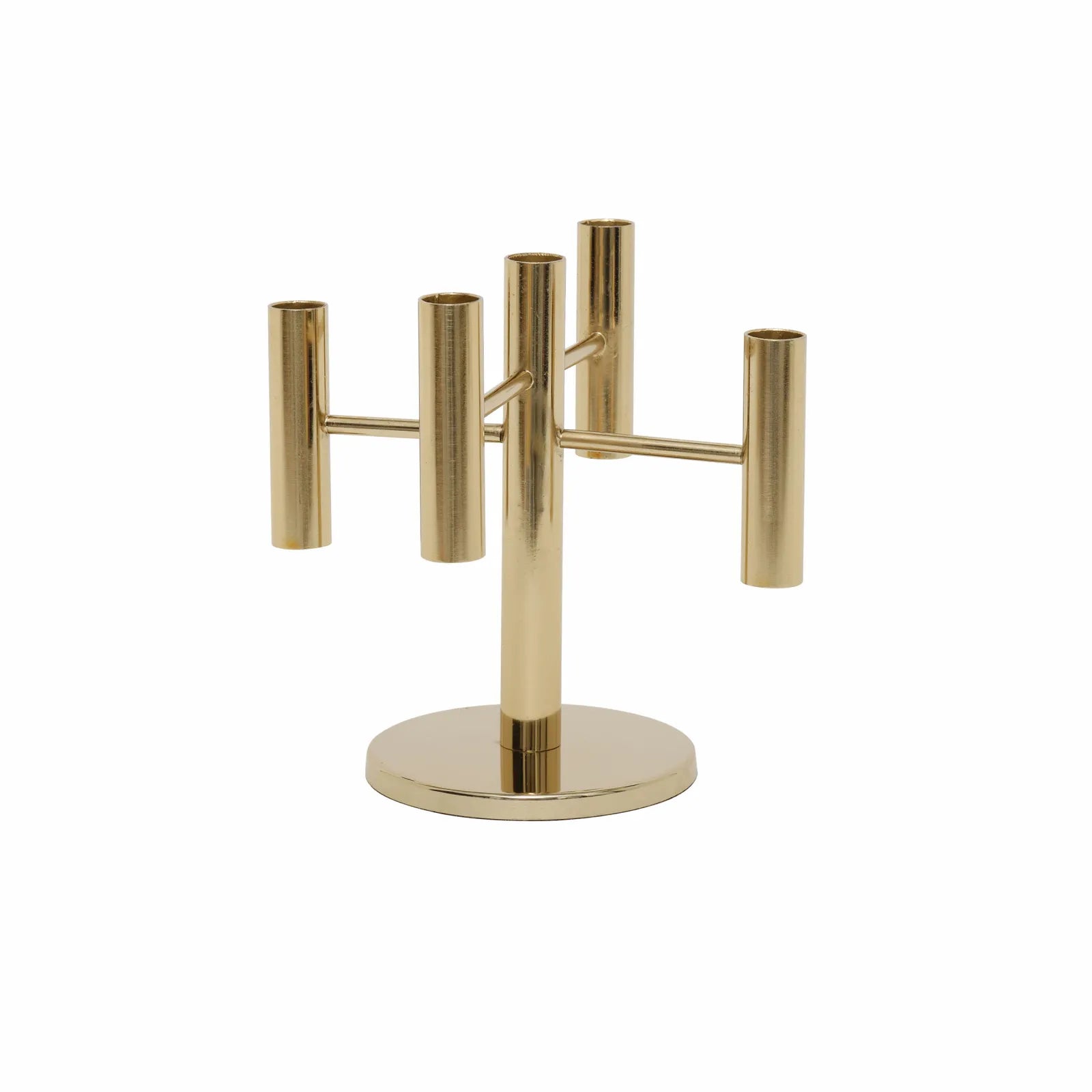 Karaca Home Genna 5 Pcs Candlestick 22 cm Gold 300.22.02.0590 -  Candle Holders - ebarza Furniture UAE | Shop Modern Furniture in Abu Dhabi & Dubai - مفروشات ايبازرا في الامارات | تسوق اثاث عصري وديكورات مميزة في دبي وابوظبي