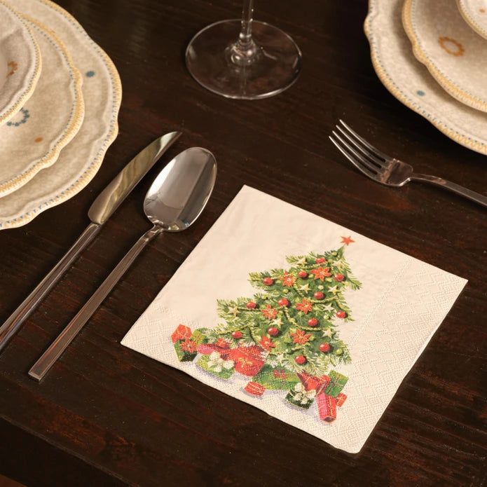 Karaca Home New Year Tree 20 Pcs Paper Napkin 300.22.02.1019 - Napkins - ebarza Furniture UAE | Shop Modern Furniture in Abu Dhabi & Dubai - مفروشات ايبازرا في الامارات | تسوق اثاث عصري وديكورات مميزة في دبي وابوظبي