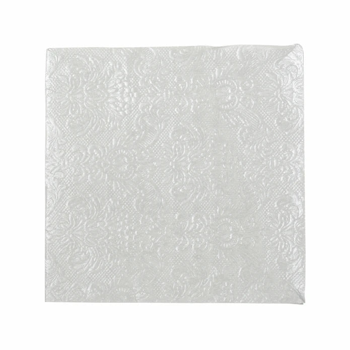 Karaca Home New Year Elegance Silver 20 Pcs Paper Napkin 300.22.02.1034 - Napkins - ebarza Furniture UAE | Shop Modern Furniture in Abu Dhabi & Dubai - مفروشات ايبازرا في الامارات | تسوق اثاث عصري وديكورات مميزة في دبي وابوظبي