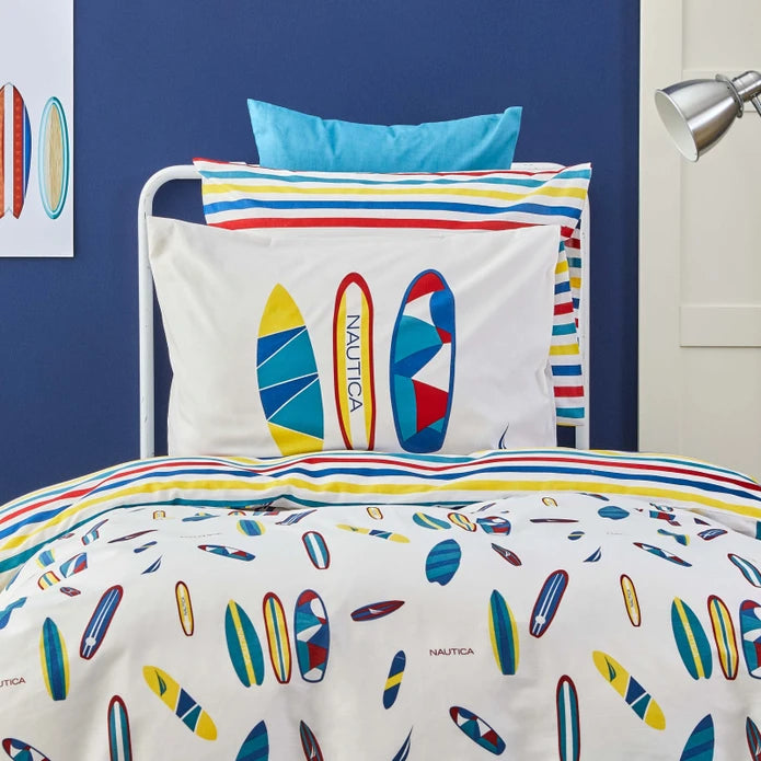 Karaca Nautica Home Kids Surfing 100% Cotton Single Duvet Cover Set 180.01.01.0517 -  Bedding - ebarza Furniture UAE | Shop Modern Furniture in Abu Dhabi & Dubai - مفروشات ايبازرا في الامارات | تسوق اثاث عصري وديكورات مميزة في دبي وابوظبي