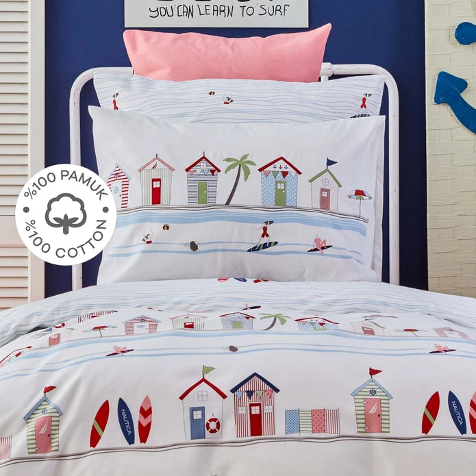 Karaca Nautica Home Kids Beach House 100% Cotton Single Duvet Cover Set 180.01.01.0520 -  Bedding - ebarza Furniture UAE | Shop Modern Furniture in Abu Dhabi & Dubai - مفروشات ايبازرا في الامارات | تسوق اثاث عصري وديكورات مميزة في دبي وابوظبي