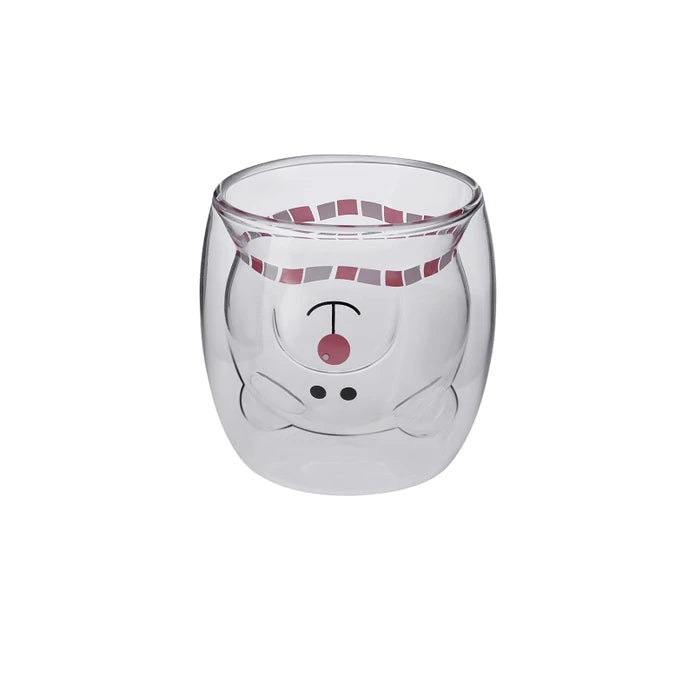 Karaca New Year Pia Mr. Bear Water Glass 250 ml 153.03.08.2436 -  Drinkware - ebarza Furniture UAE | Shop Modern Furniture in Abu Dhabi & Dubai - مفروشات ايبازرا في الامارات | تسوق اثاث عصري وديكورات مميزة في دبي وابوظبي