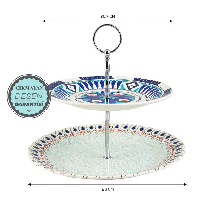 Karaca Mai Seljuk Series Storey Cookies 153.03.07.9028 - Plates - ebarza Furniture UAE | Shop Modern Furniture in Abu Dhabi & Dubai - مفروشات ايبازرا في الامارات | تسوق اثاث عصري وديكورات مميزة في دبي وابوظبي